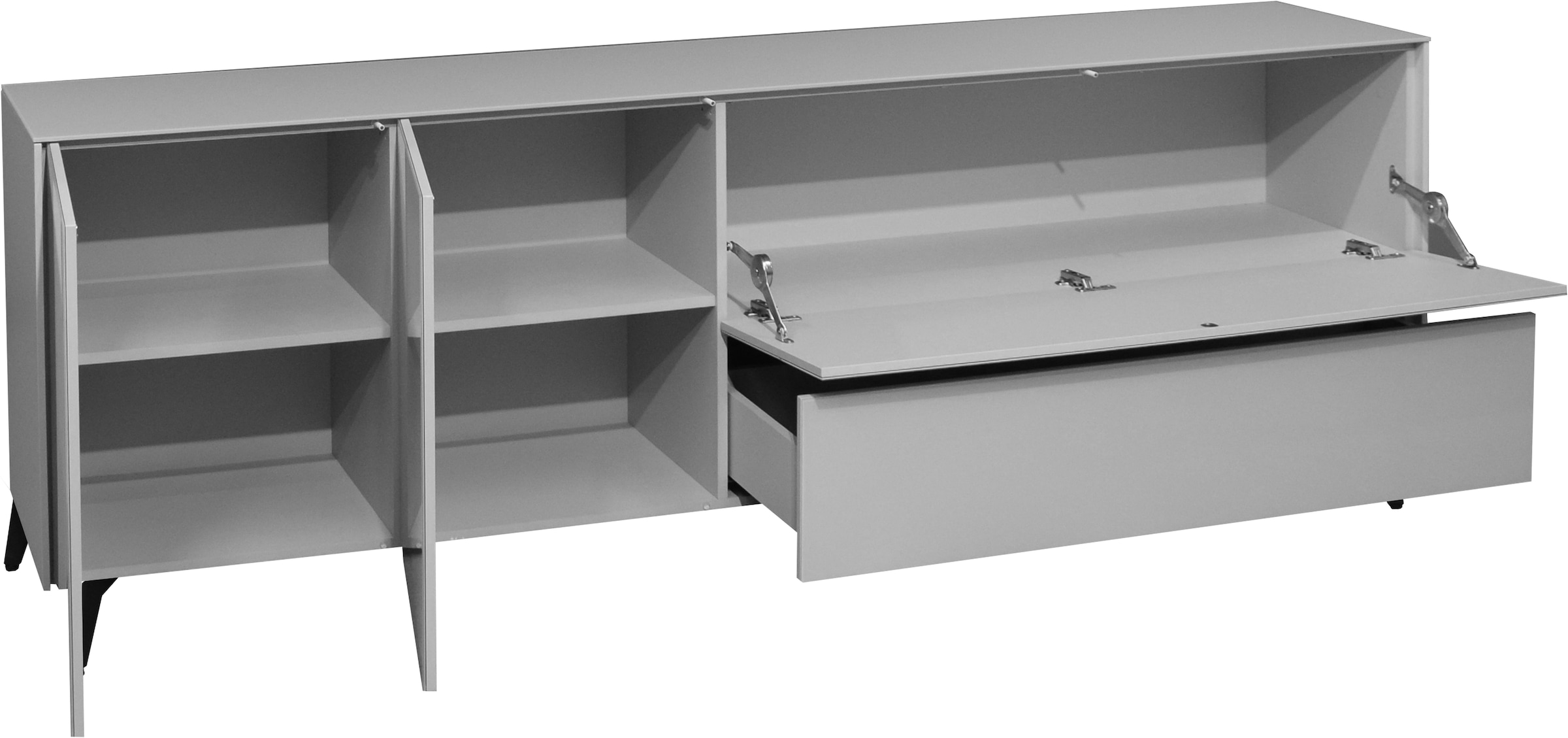 Mäusbacher Lowboard »Imola TOPSELLER!«, Mäusbacher Lowboard mit Glasfront und Glasoberplatte