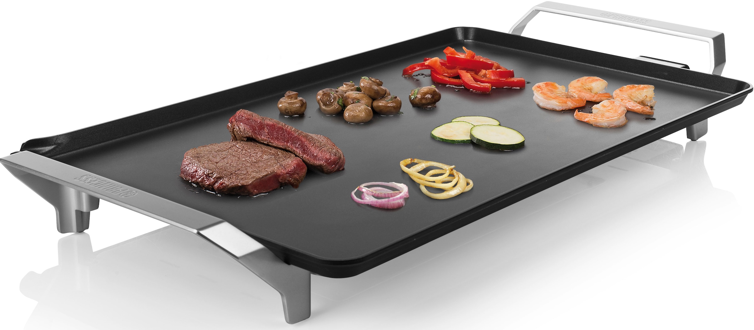 Princess Tischgrill »Table Chef Premium XXL 103120« 2500 W Teppanyaki Grillplatte 60x35 cm, inkl. 4x Holzspatel in schwarz