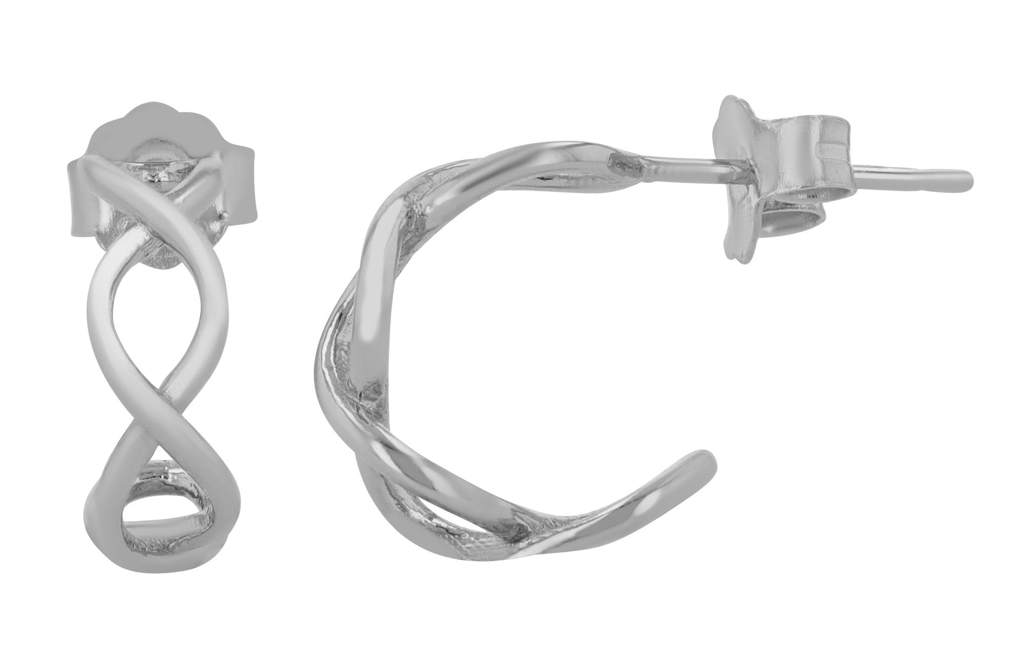 Adelia´s Paar Ohrstecker »Damen Ohrringe ¿ Ohrstecker Unendlichkeitszeichen aus 925 Silber«