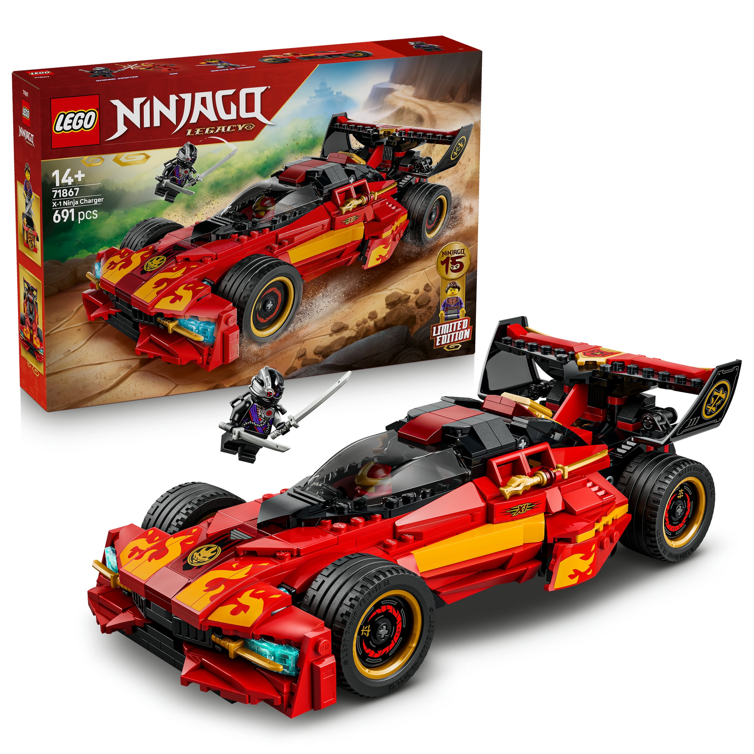 LEGO® Konstruktionsspielsteine »15-jähriges Jubiläum: X-1 Ninja Supercar (71867), LEGO Ninjago« Made in Europe