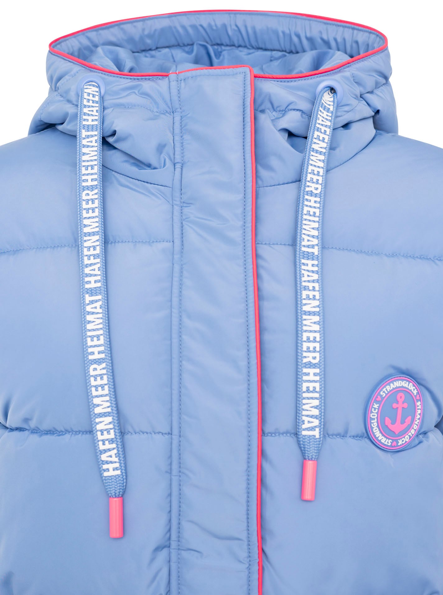 Zwillingsherz Steppmantel »"Anker Liebe"«, martimen Details, mit Kapuze und Taschen