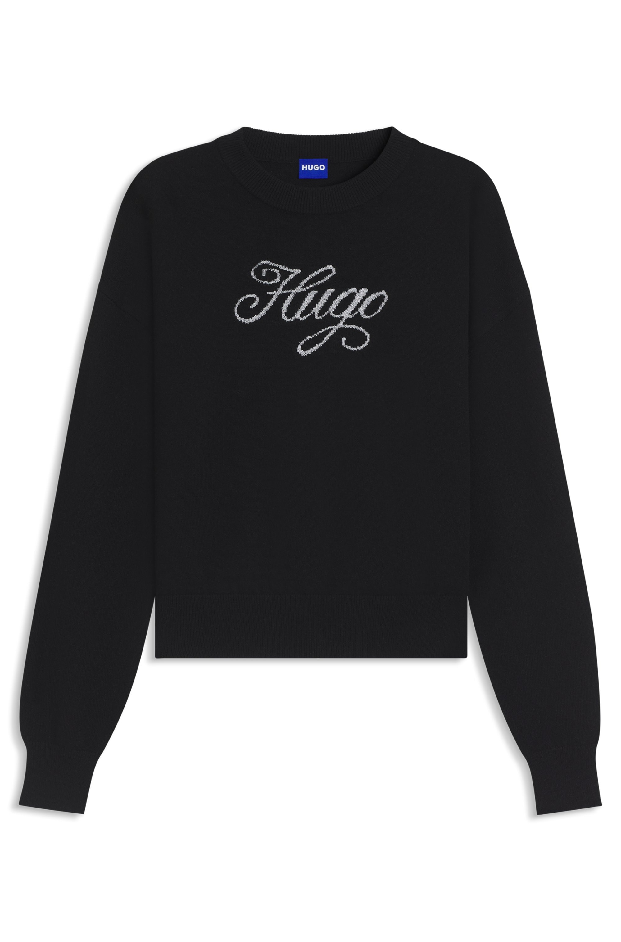 HUGO Blue Strickpullover »Slogix« mit Swirl-Logo