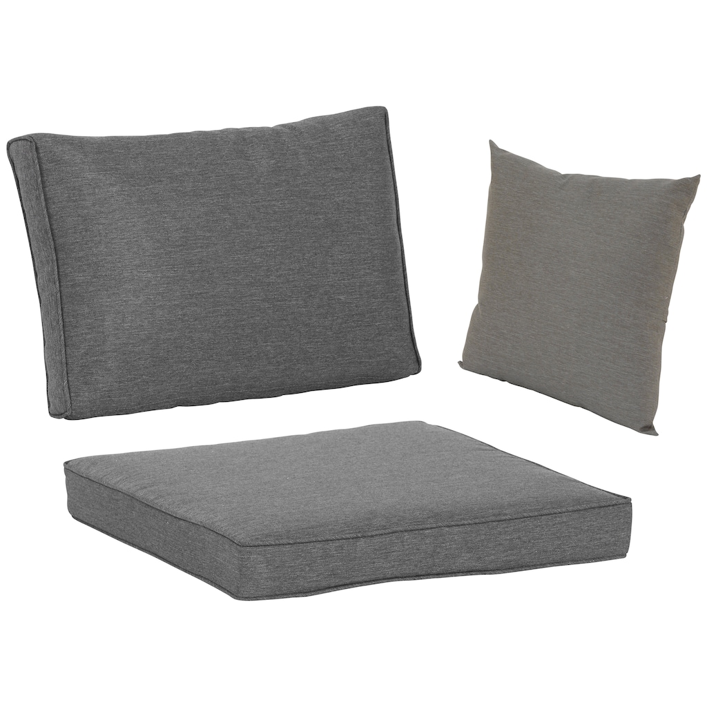 KONIFERA Gartenlounge-Set »New York«, (21 tlg., 1x 3er AZ-Sofa, 1x Ecke, 1x Sessel, 1x Ottomane mit Staufach, 1x Tisch)