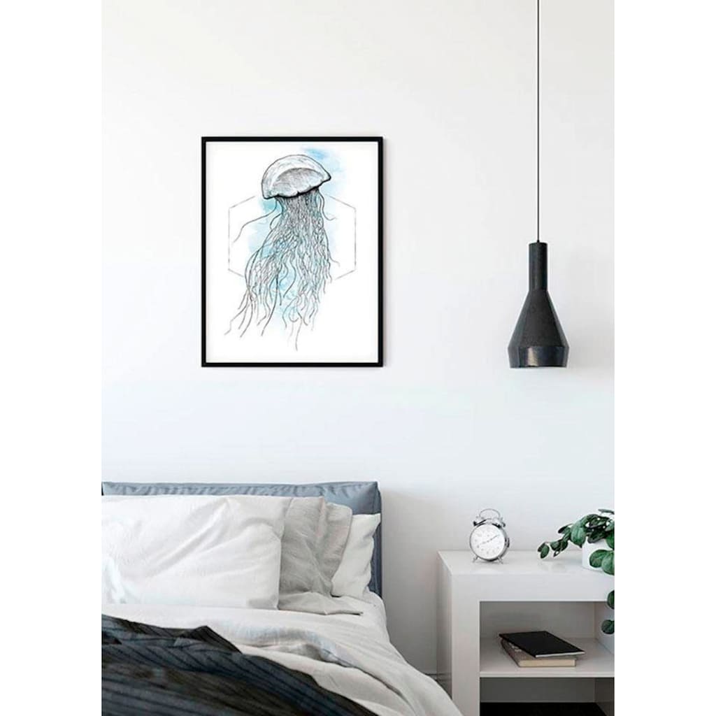 Komar Poster »Jellyfish Watercolor«, Tiere, (1 St.)