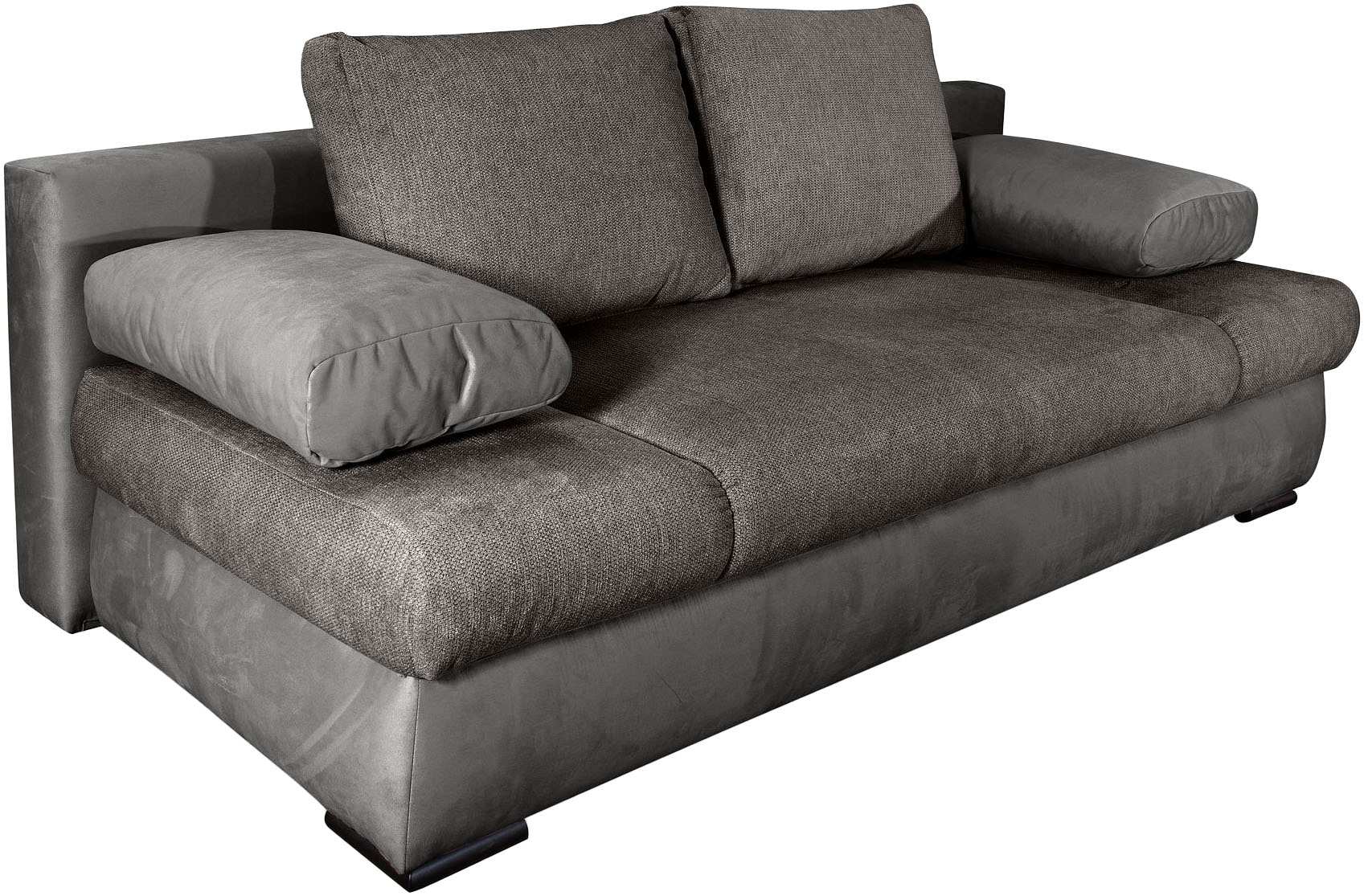 COLLECTION AB Schlafsofa »Chicago mit Bettfunktion, Schlafcouch«, inklusive Bettkasten, Cord-Samt Bezug, anthrazit