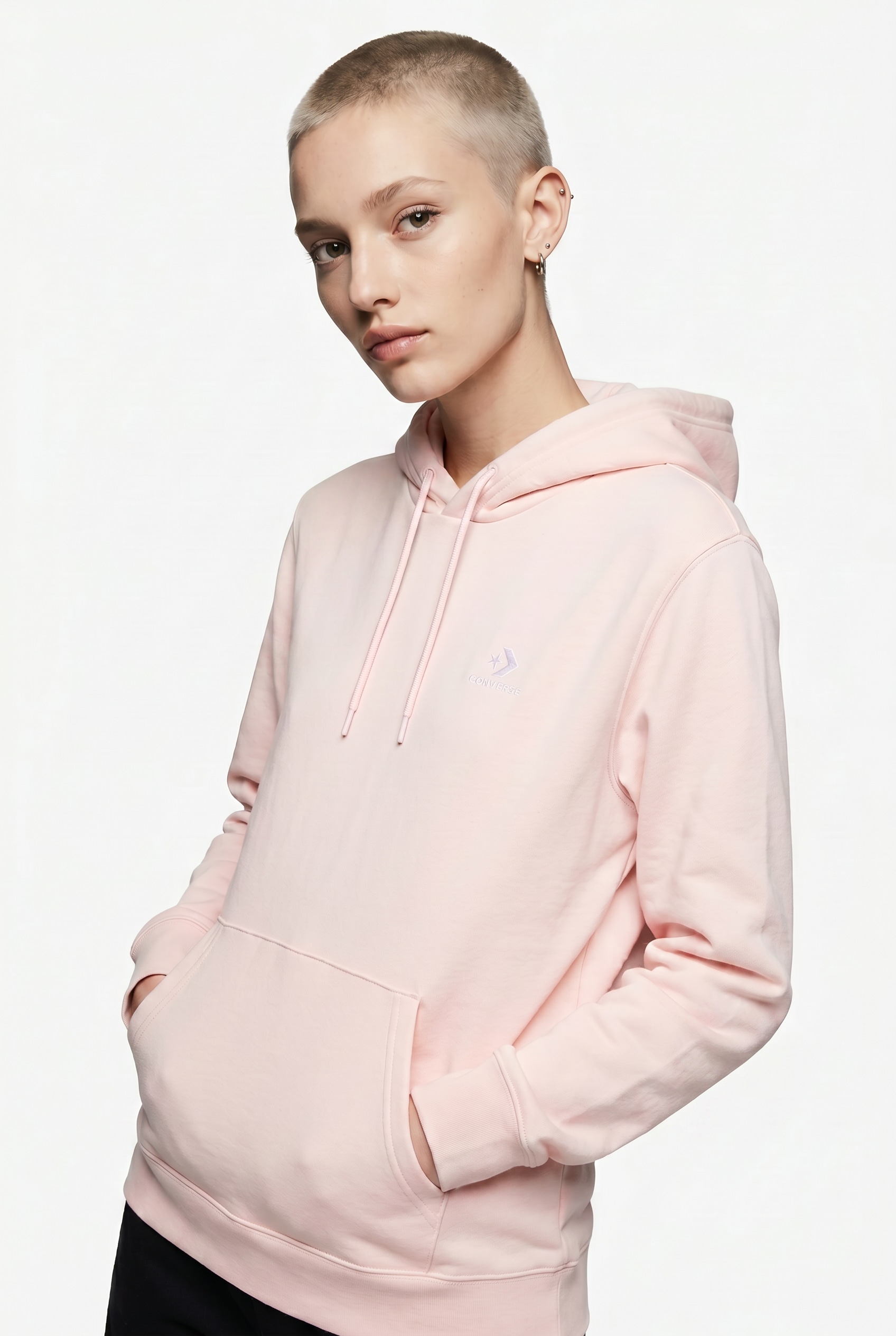 Converse Kapuzensweatshirt , mit Kordelzug, hoch geschlossener Ausschnitt
