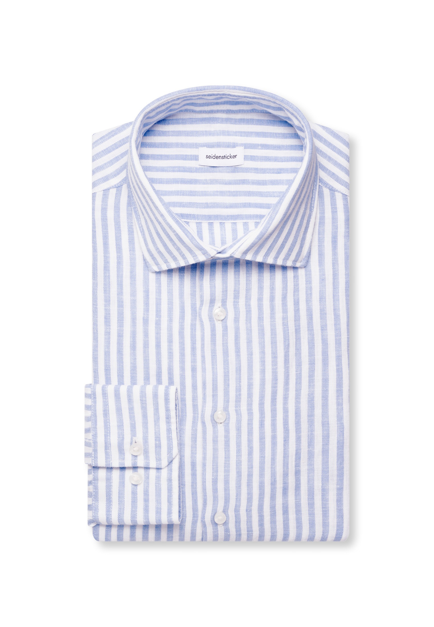 seidensticker Leinenhemd »Schwarze Rose« Slim 1/1 Kentkragen Gestreift