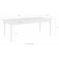 Home affaire Esstisch »Merida«, aus schönem massivem Kiefernholz, in unterschiedlichen Tischbreiten erhältlich, 140 cm-Tisch mit Auszug auf 179 cm