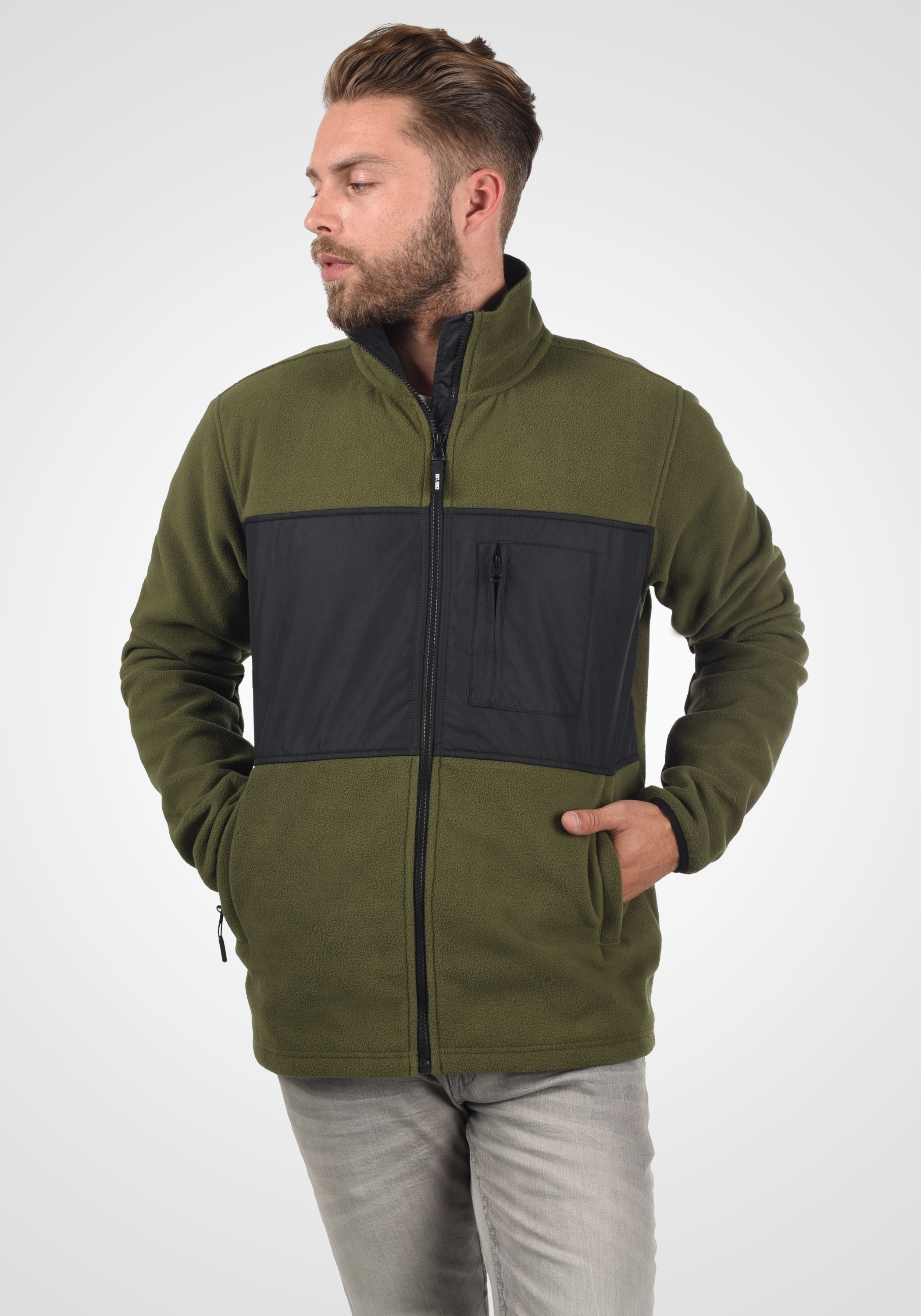 Indicode Fleecejacke »Fleecejacke IDBirch«, ohne Kapuze