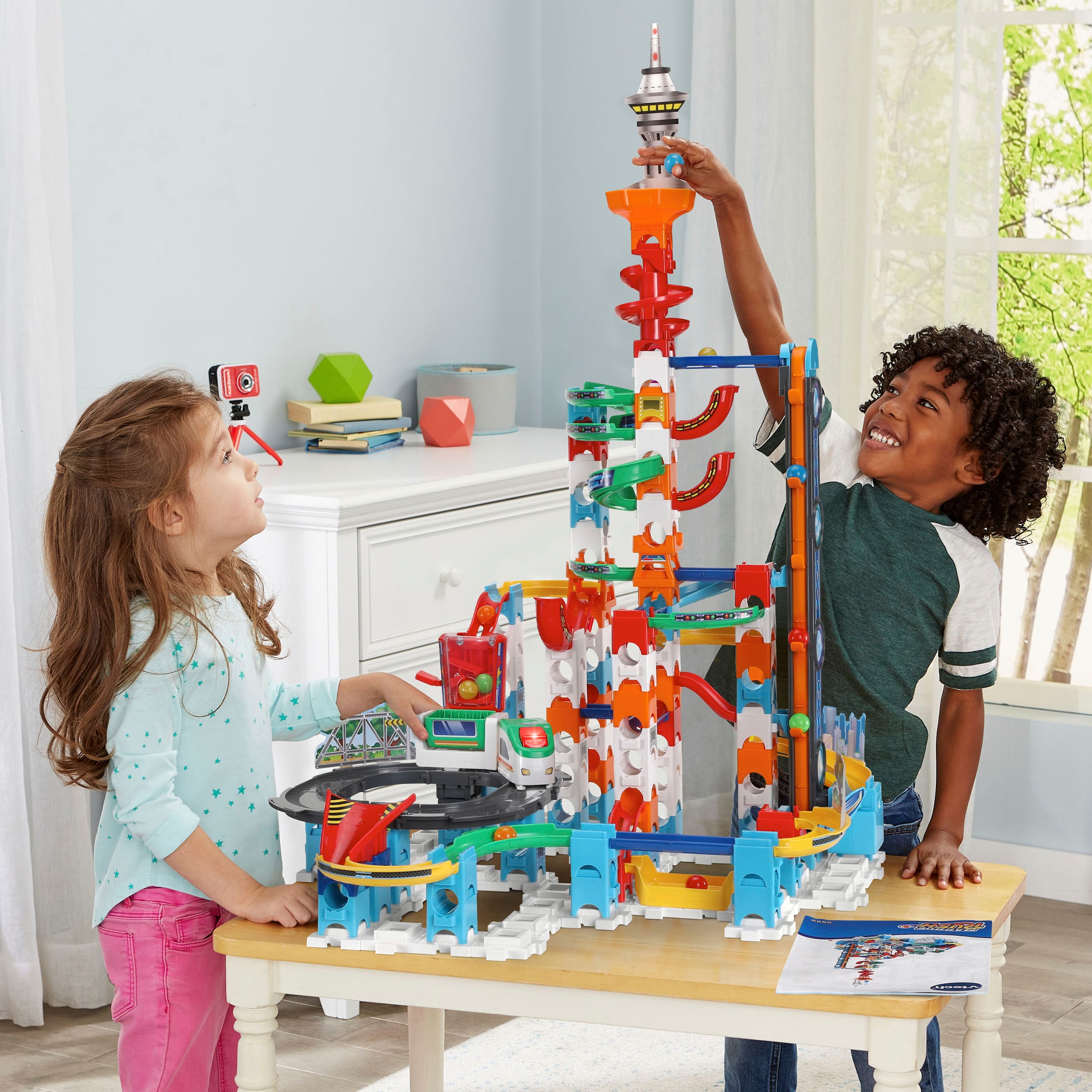 Vtech® Kugelbahn »Marble Rush - Super Sky Tower Set XL300 E«, mit Sound- und Lichteffekten