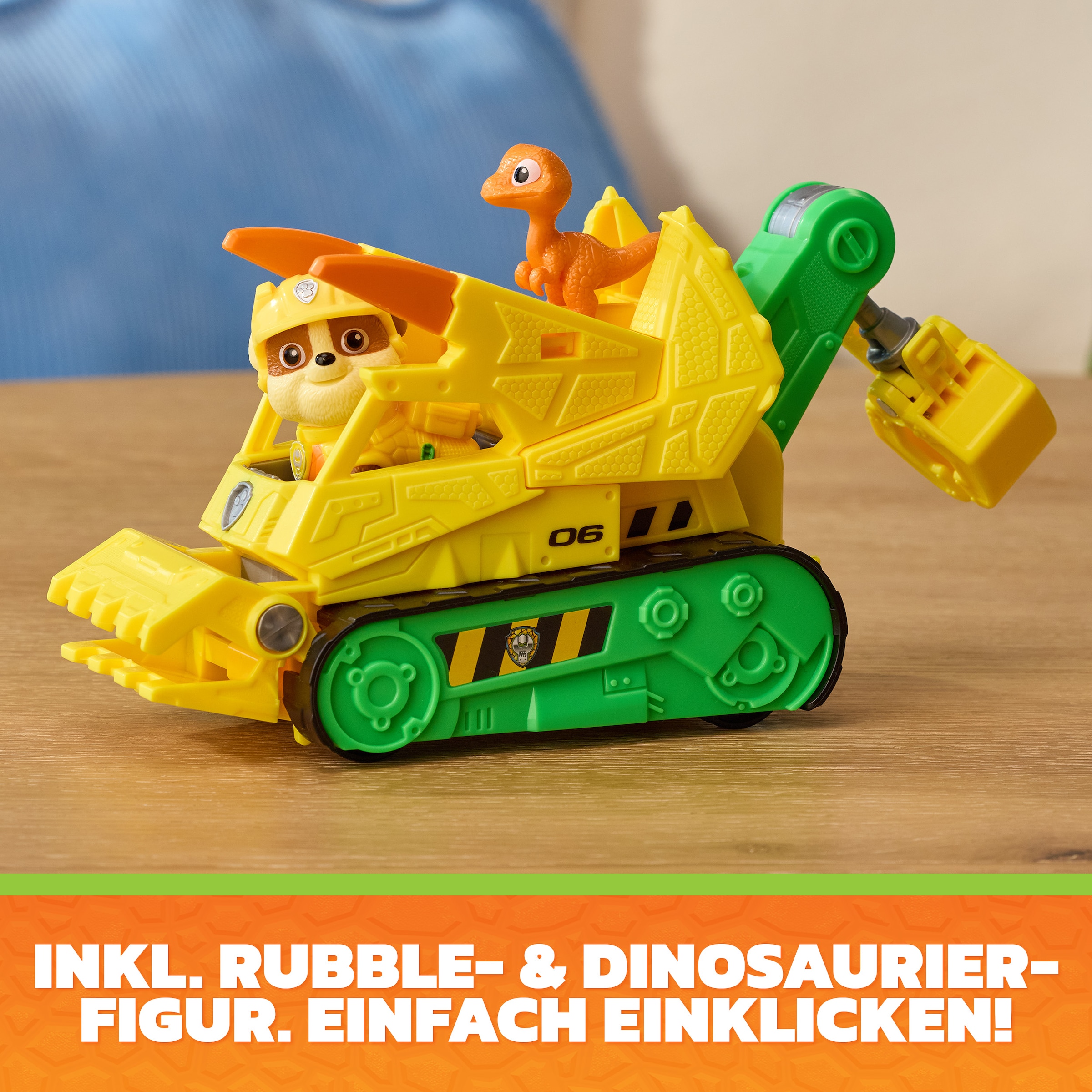 Spin Master Spielzeug-Auto »PAW Patrol: Der Dino Film, Rubbles Dino-Rettungs-Bulldozer«
