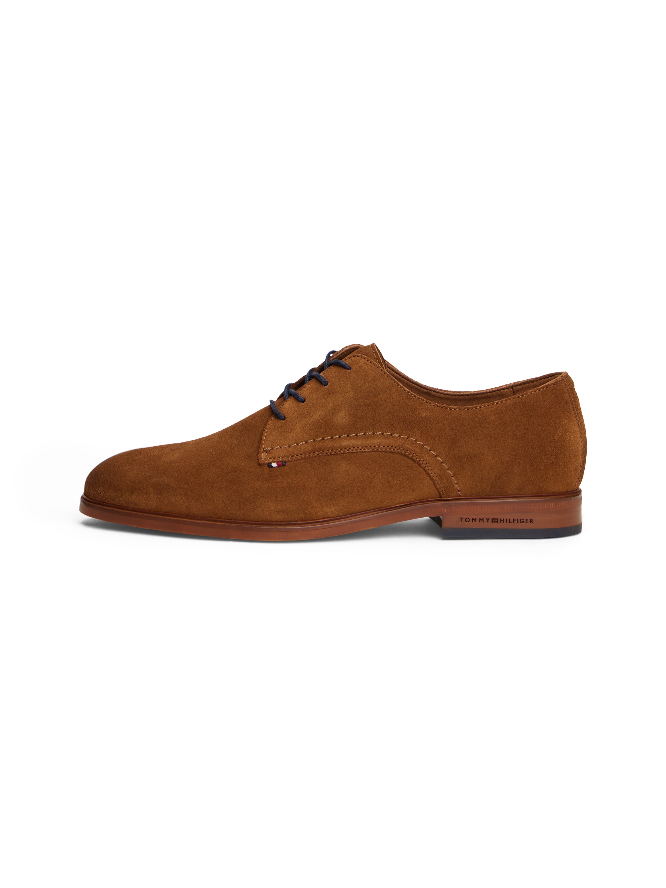 Tommy Hilfiger Schnürschuh »HILFIGER DRESS SUEDE SHOE«, Abendschuh, Businessschuh mit kleiner Logoflagge