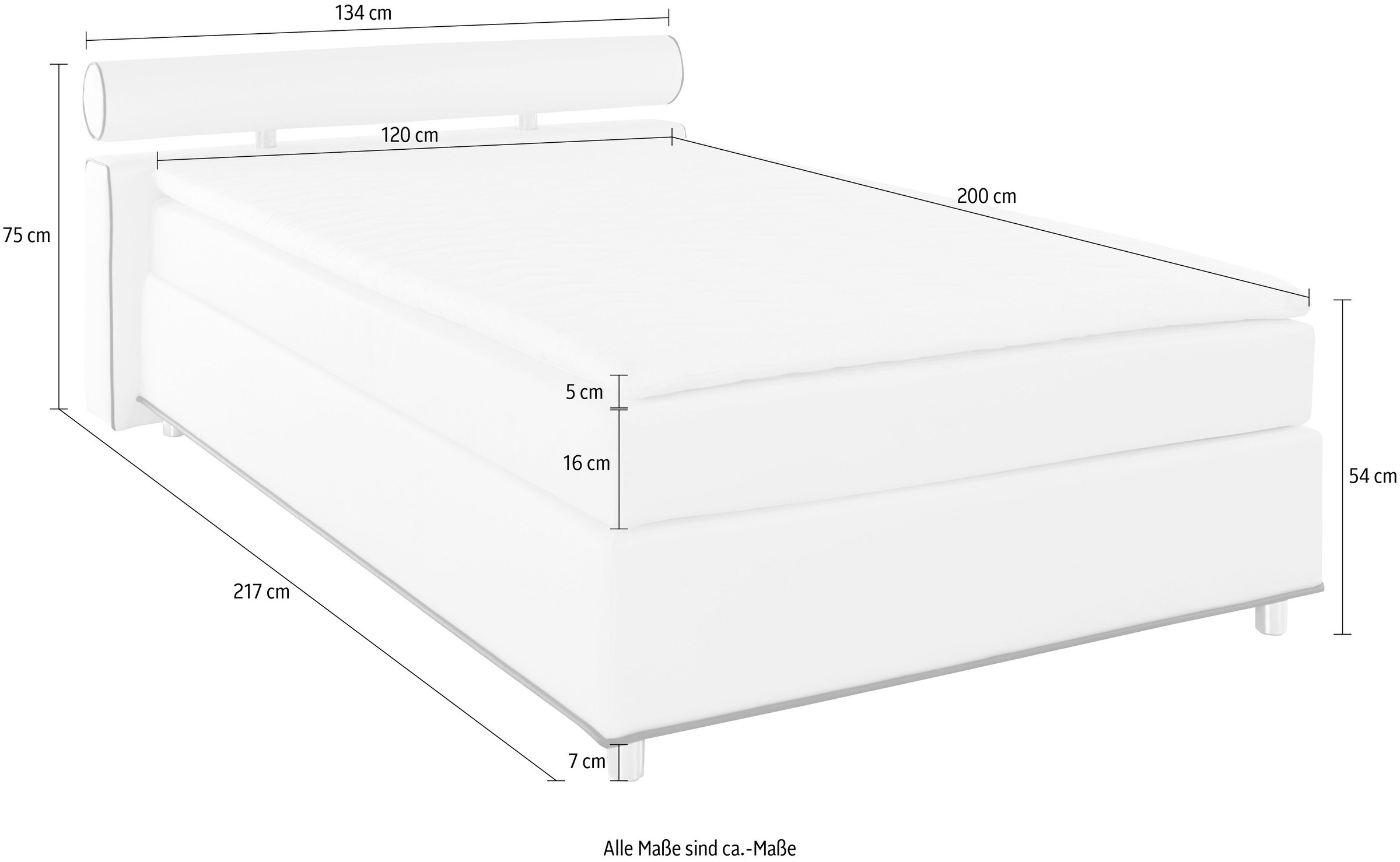 COLLECTION AB Boxspringbett »MELBOURNE«, inklusive Topper