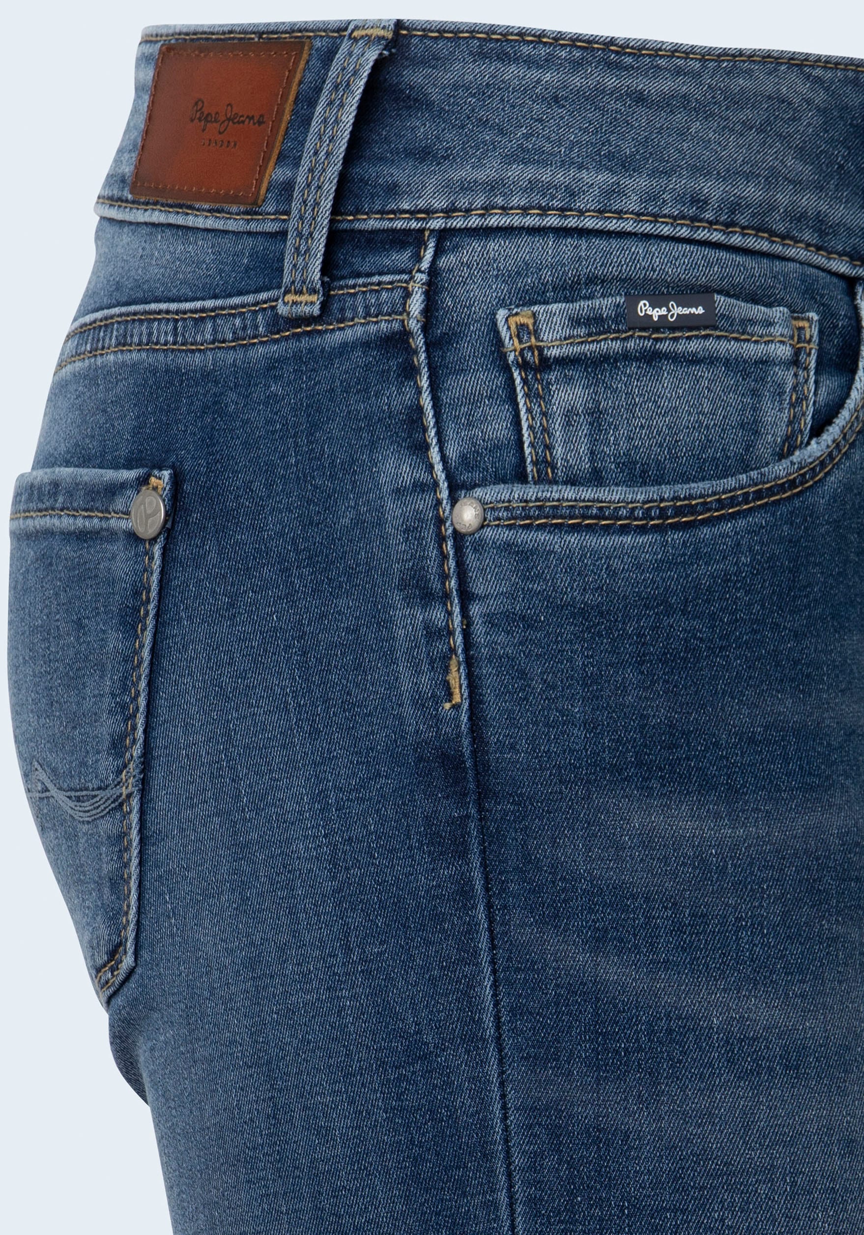 »SOHO«, Pepe mit im bei und Stretch-Anteil Jeans 5-Pocket-Stil online OTTO 1-Knopf Bund Skinny-fit-Jeans bestellen