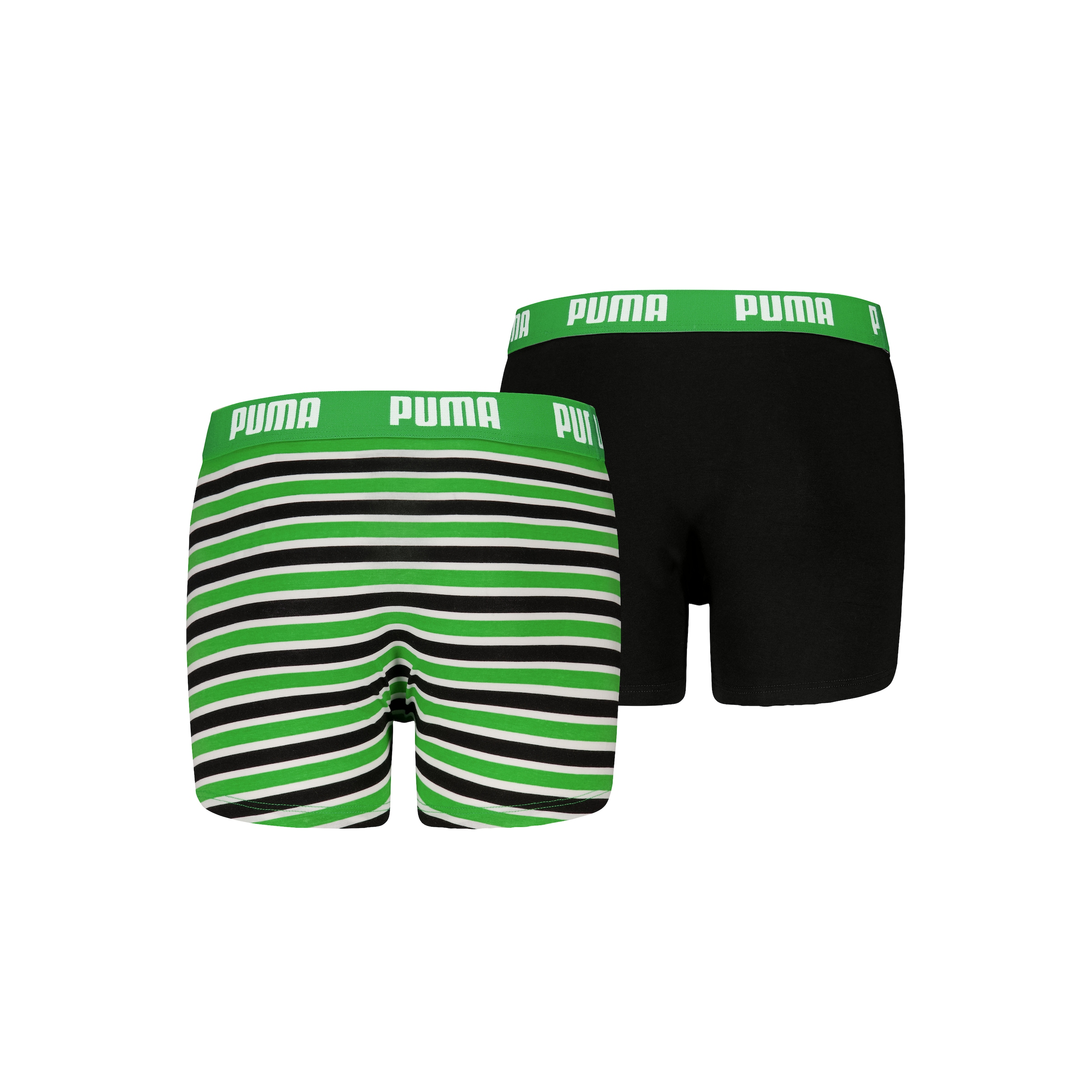 PUMA Boxershorts »PUMA BOYS EVERYDAY STRIPED BOXERS« 2er Pack,  ohne Eingriff, mit elastischem Logobund