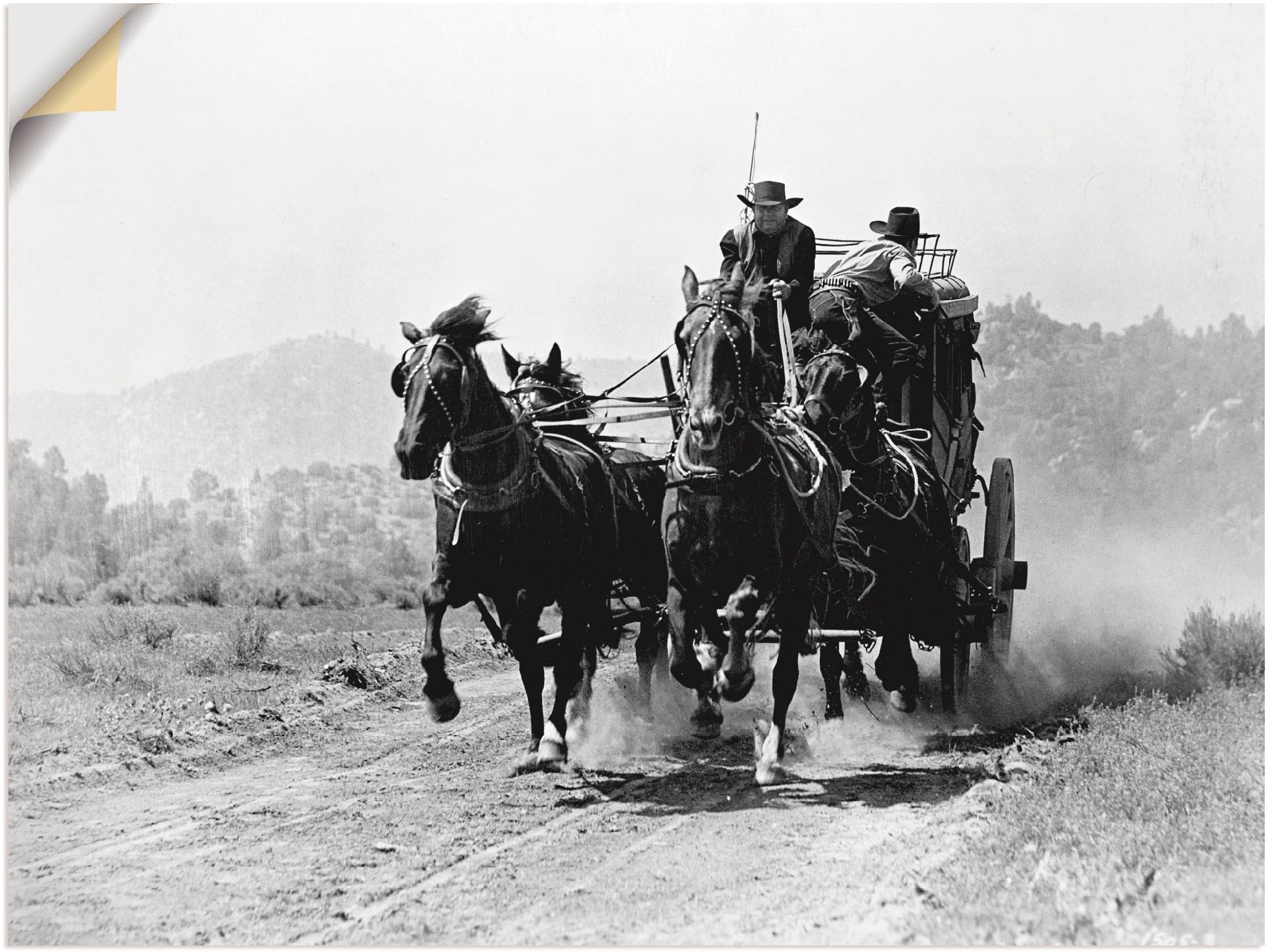 Artland Wandbild »Stummfilm Western«, Film, (1 St.), als Leinwandbild, Wandaufkleber in verschied. Größen
