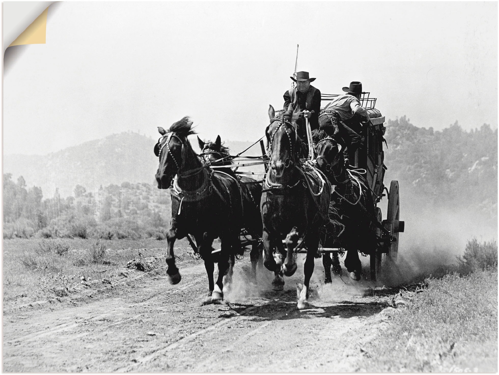 Wandbild »Stummfilm Western«, Film, (1 St.), als Leinwandbild, Wandaufkleber in...