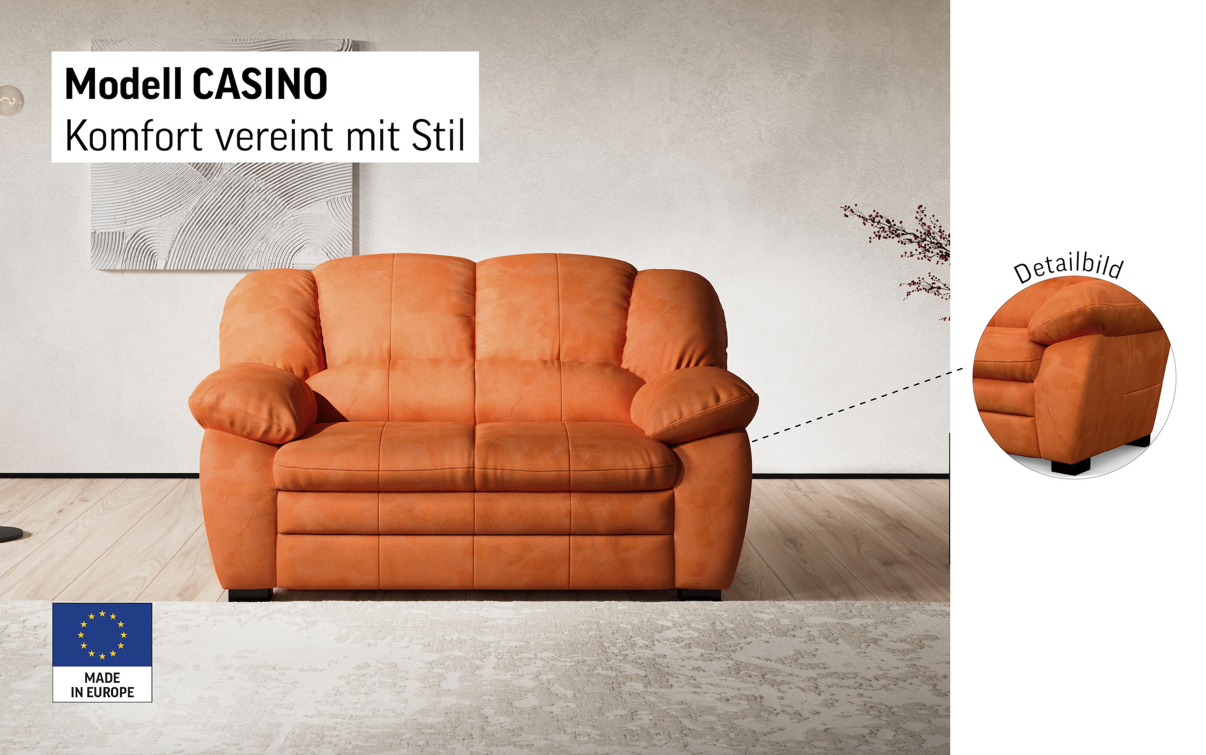 COTTA 2-Sitzer »Casino« Polstergarnitur, auch als Set erhältlich