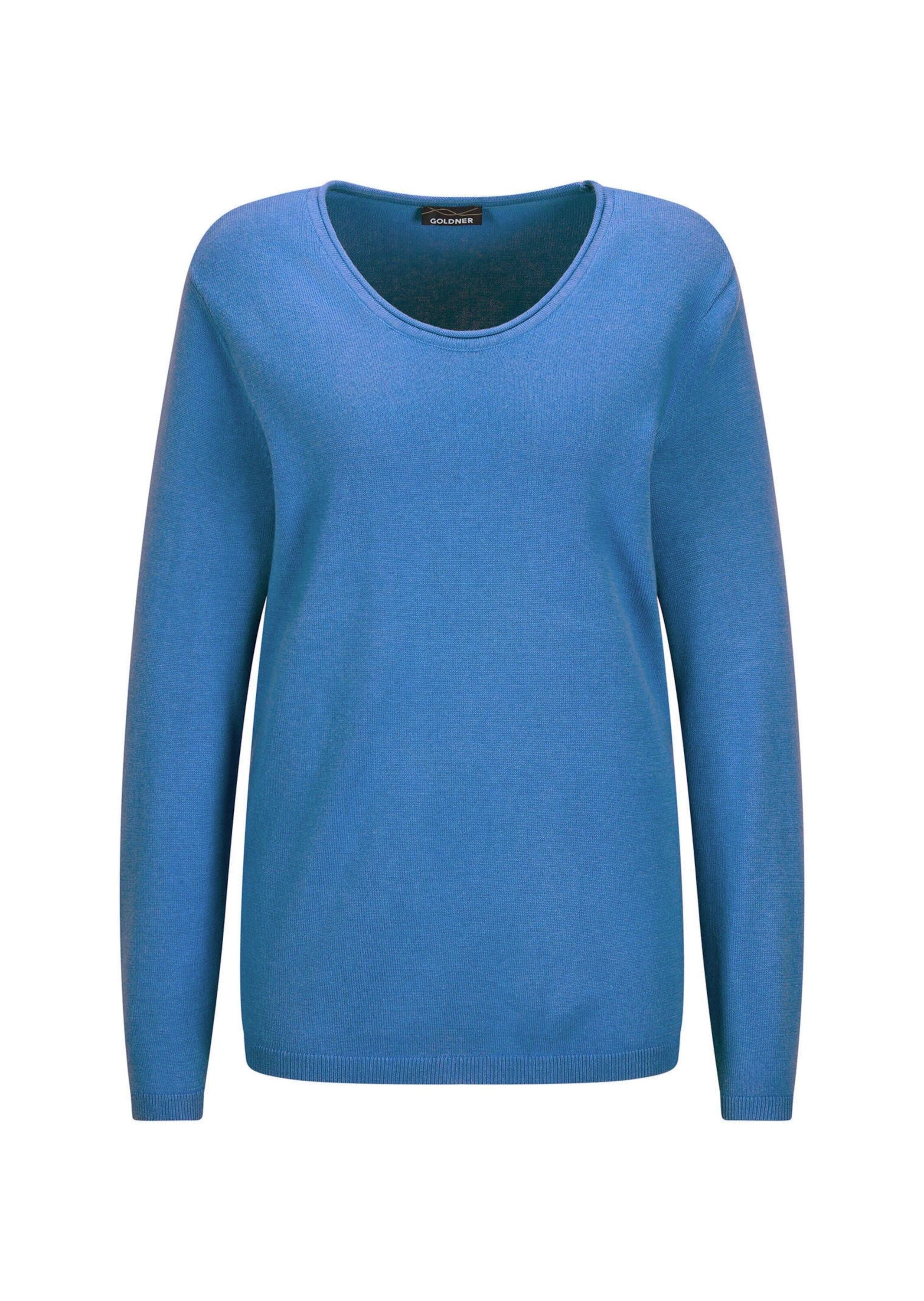 GOLDNER Rundhalspullover »Kurzgröße Edler Feinstrickpullover, V-Ausschnitt« Rund-V-Ausschnitt