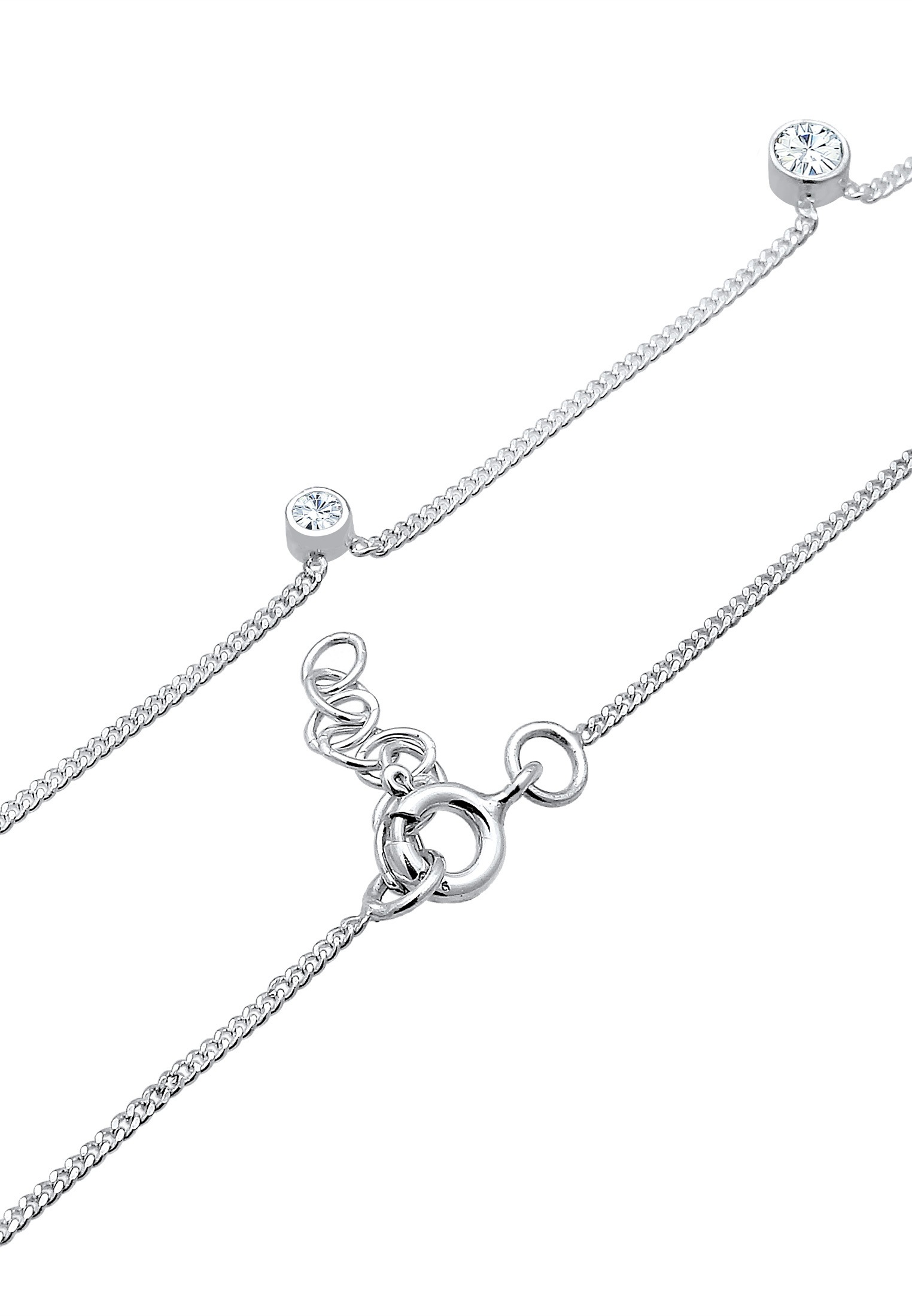Elli Silberkette »Halskette Weiß 925 Sterling Silber, mit Kristallen von Swarovski®«