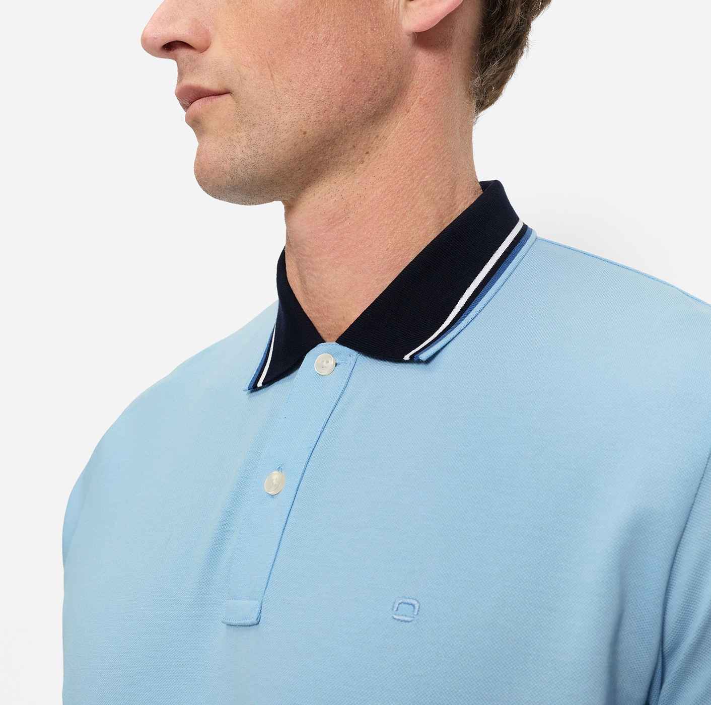 OLYMP Poloshirt »Casual« farbliche Kontrast-Details