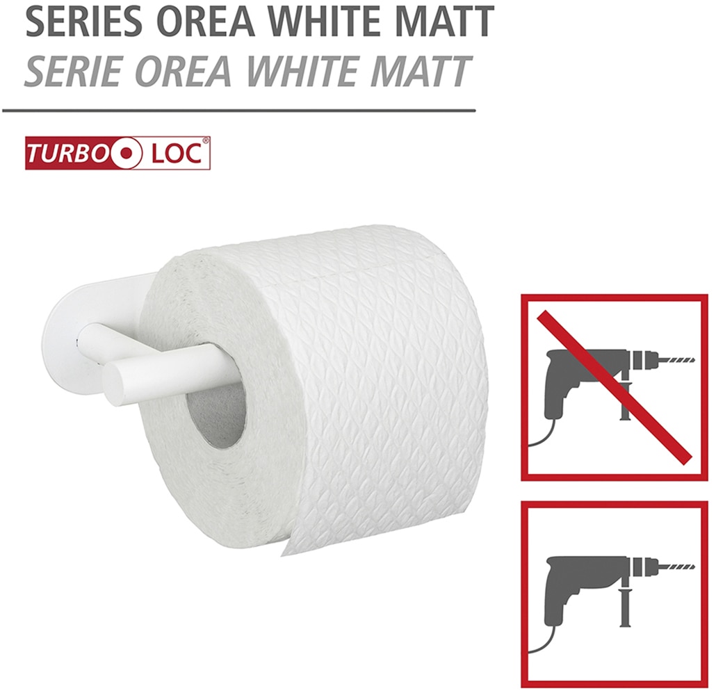 WENKO Toilettenpapierhalter »Turbo-Loc® Modell Orea«, aus Edelstahl, Befestigen ohne Bohren