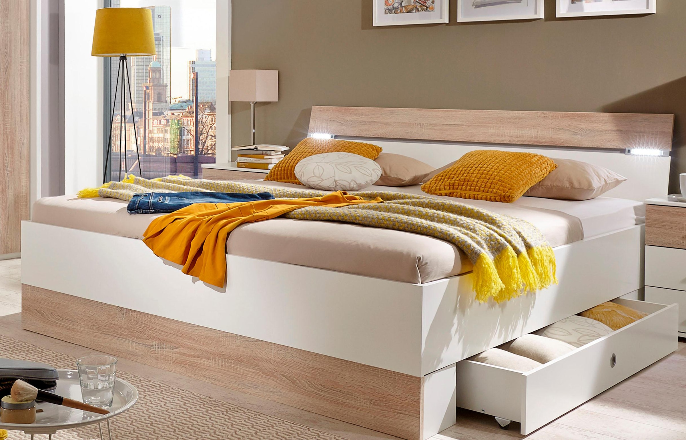 Wimex Stauraumbett »Cheep« mit LED-Beleuchtung und Schubkästen