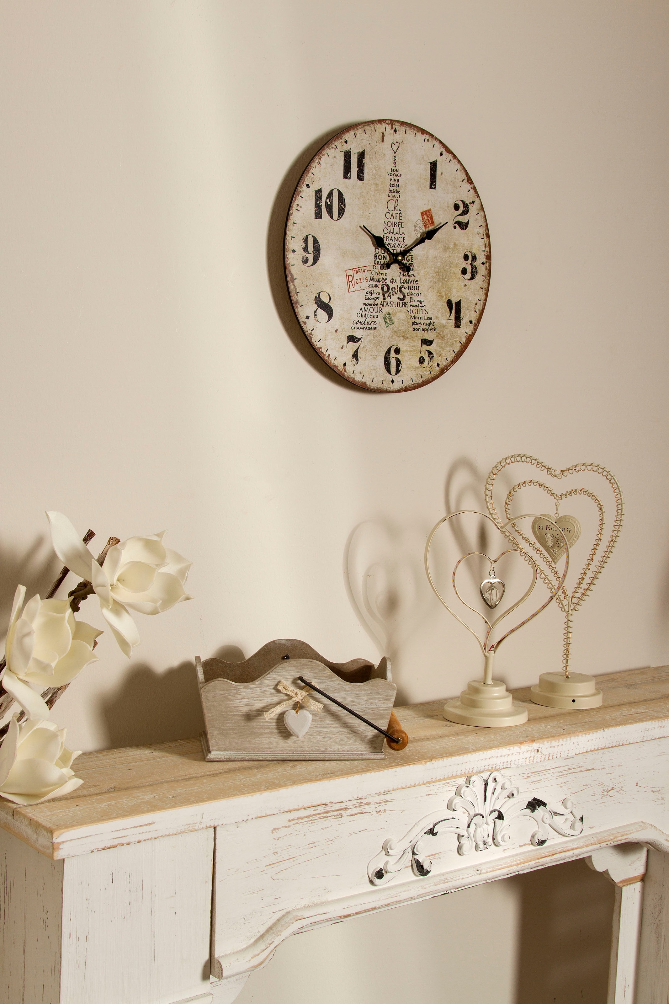 Myflair Möbel & Accessoires Wanduhr »"Eiffelturm III"«, analog, 33,8 cm