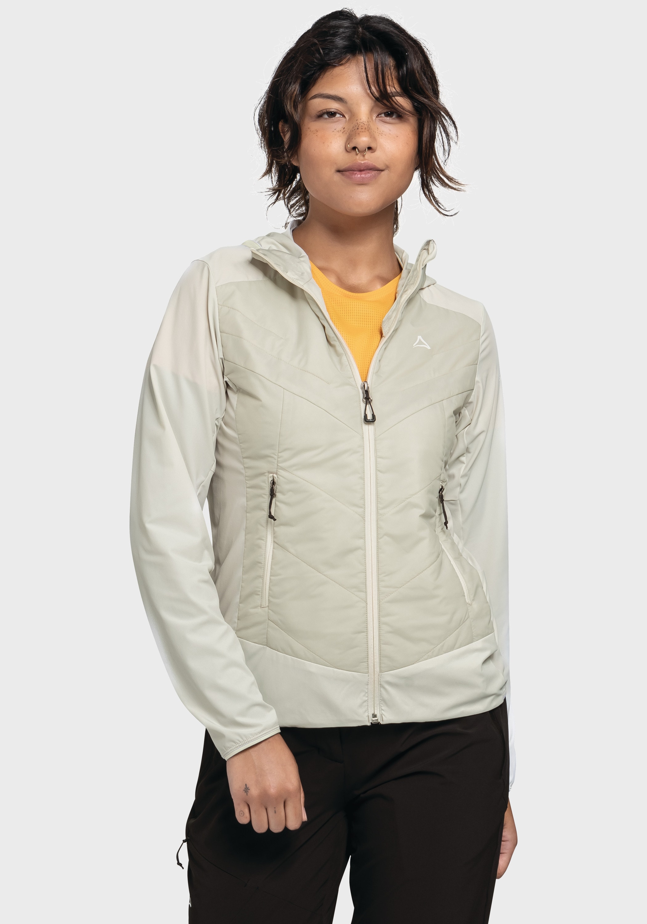 Schöffel Funktionsjacke »Hiking Hybrid Jk Style Blaueis WMS«, mit Kapuze