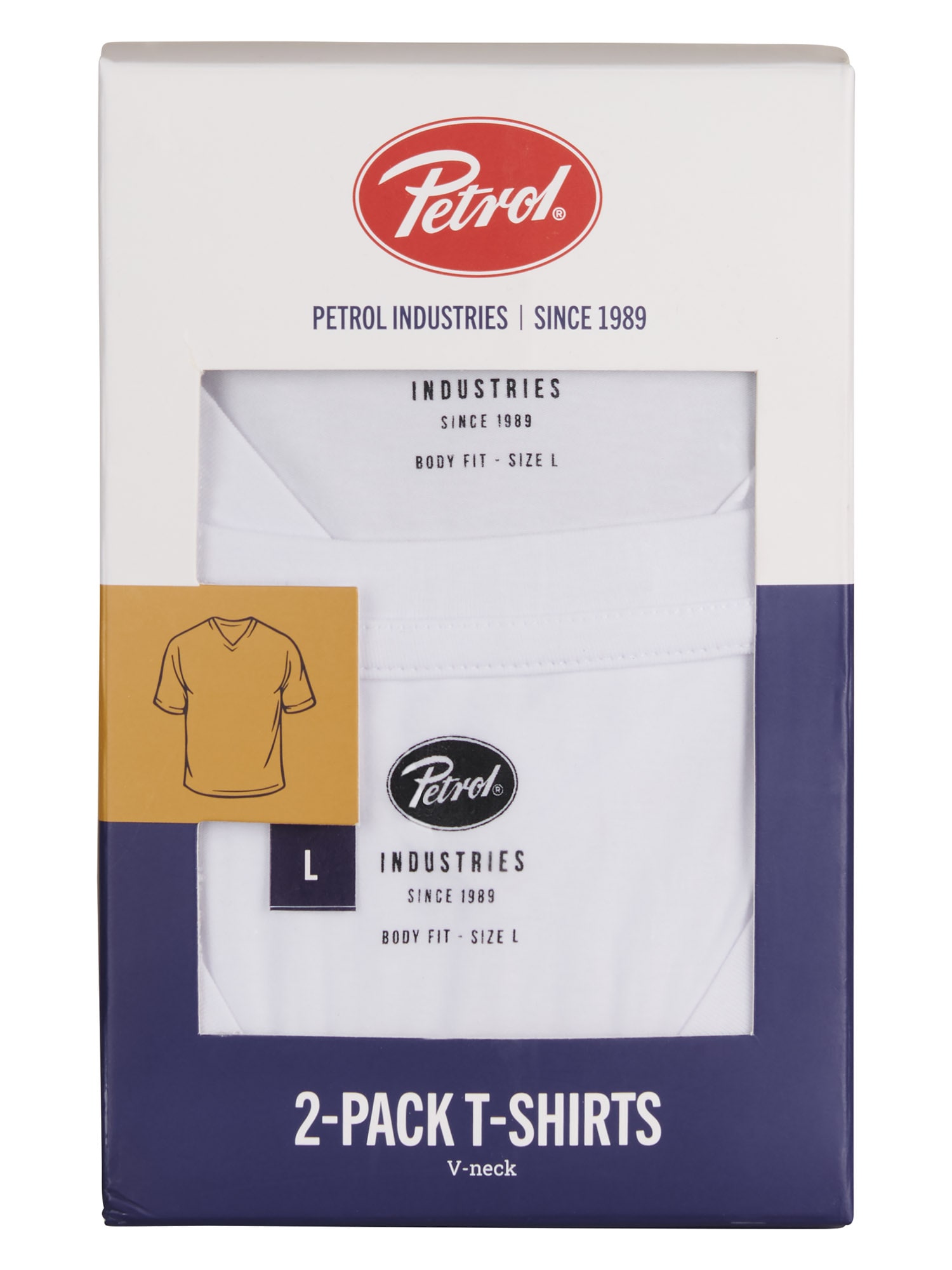 Petrol Industries T-Shirt »Men Body Fit V-Neck - 2PACK« Packung, 2er-,  Auch ideal zum Unterziehen