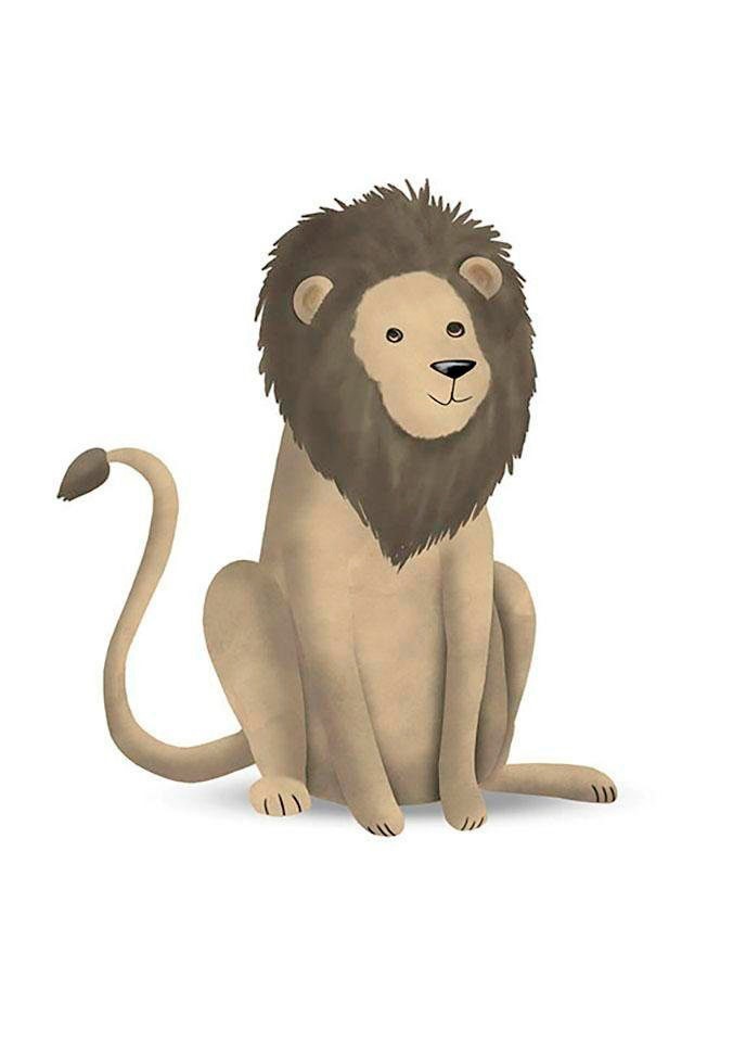 Komar Bild »Cute Animal Lion«, Tiere, (1 St.), Wandbild zur Dekoration - ohne Rahmen