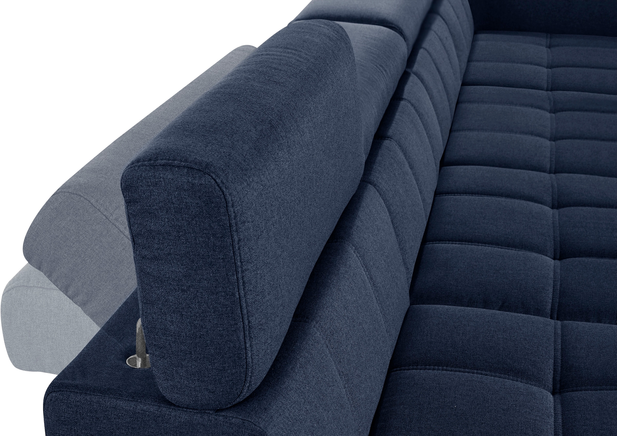 DOMO collection Wohnlandschaft »Cunelli tolle Sitznähte als Designelement, fester Sitzkomfort, U-Form«, wahlweise mit Kopfteilverstellung, bodenfrei