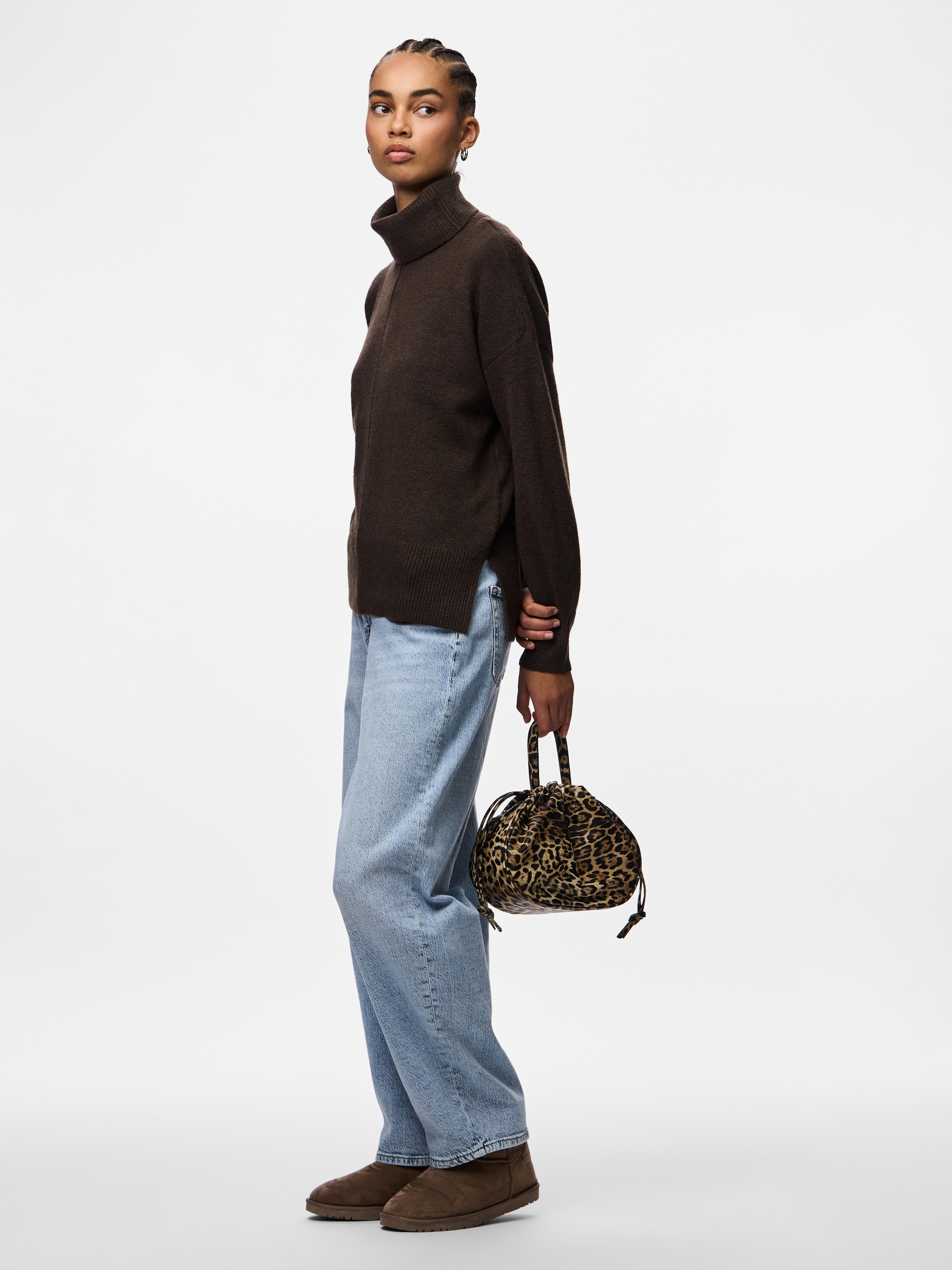 pieces Rollkragenpullover »PCMALOU LS ROLLNECK KNIT NOOS BC«