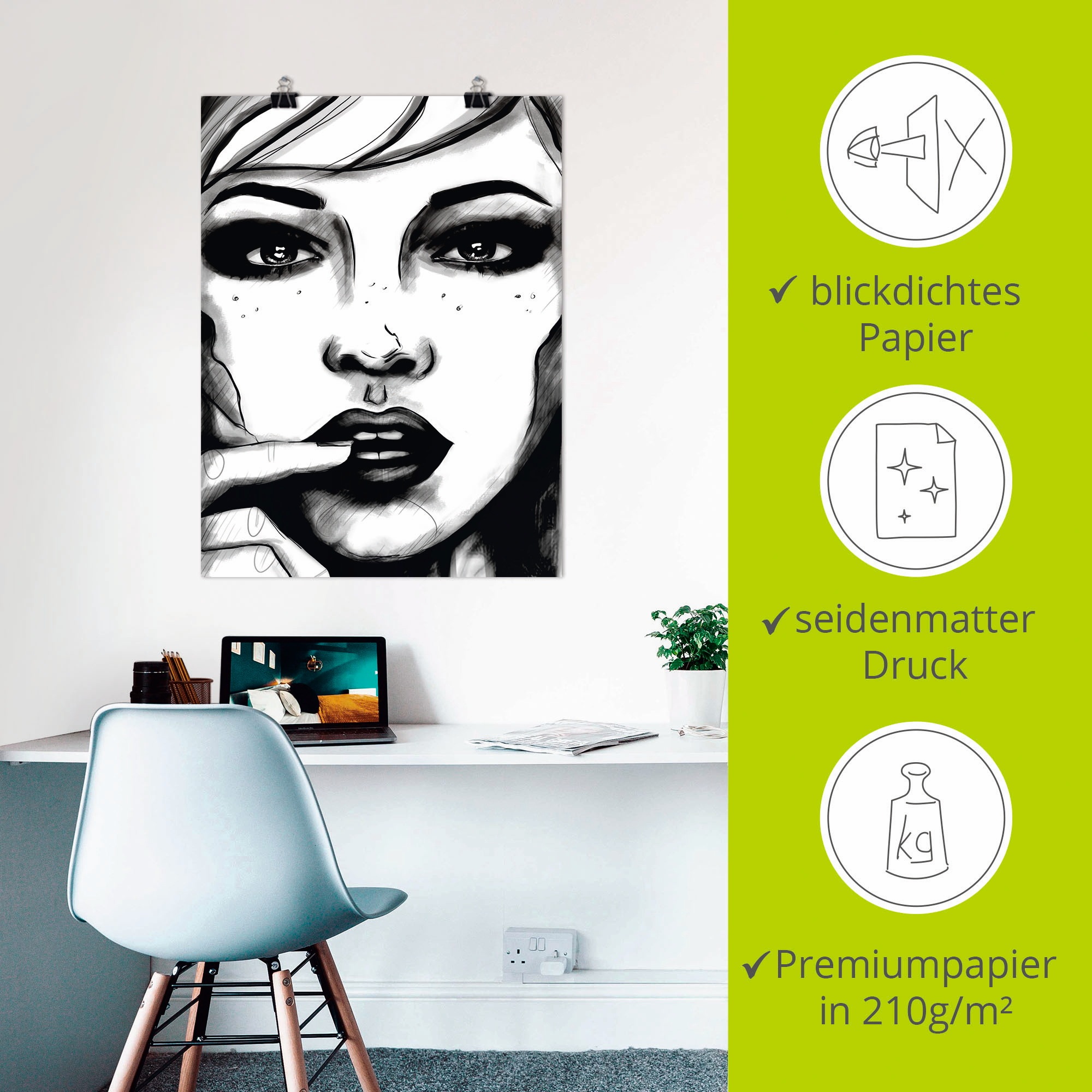 Artland Poster »In your Eyes«, Portrait, (1 St.), als Alubild, Leinwandbild, Wandaufkleber oder Poster in versch. Größen