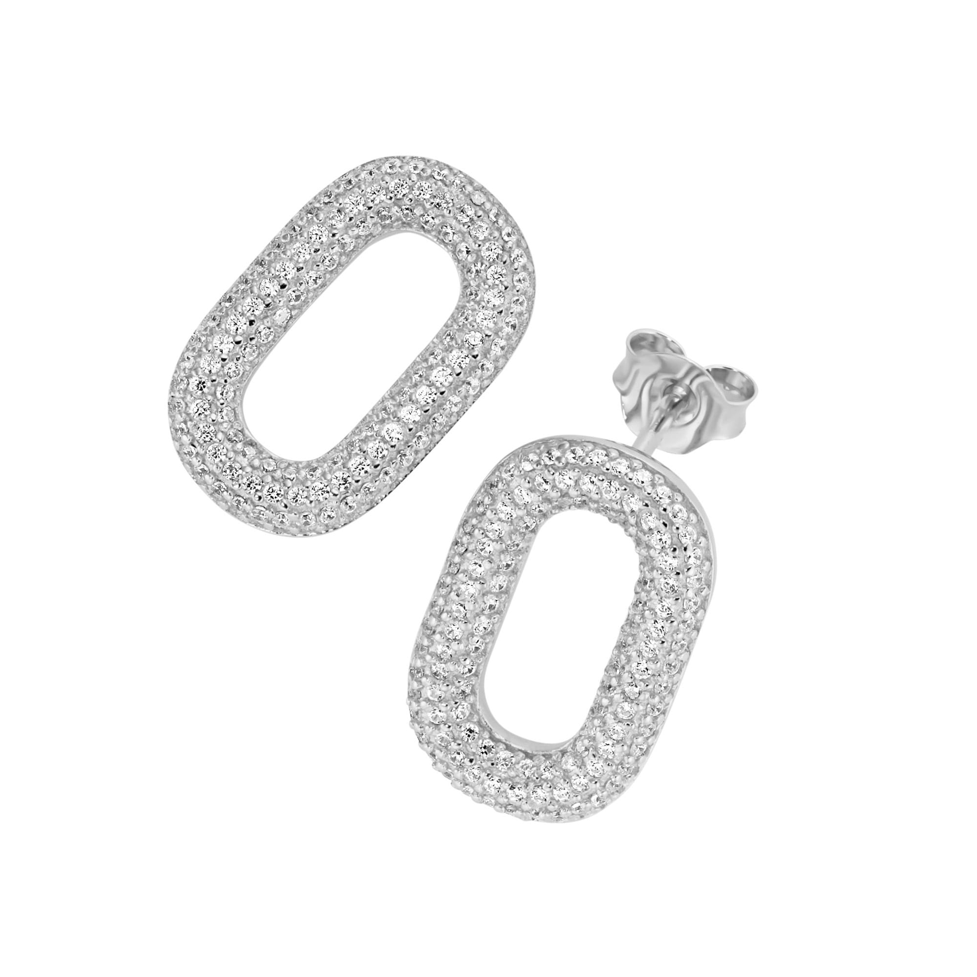 GIORGIO MARTELLO MILANO Paar Ohrstecker »Ohrstecker mit weißen Zirkonia, Silber 925«