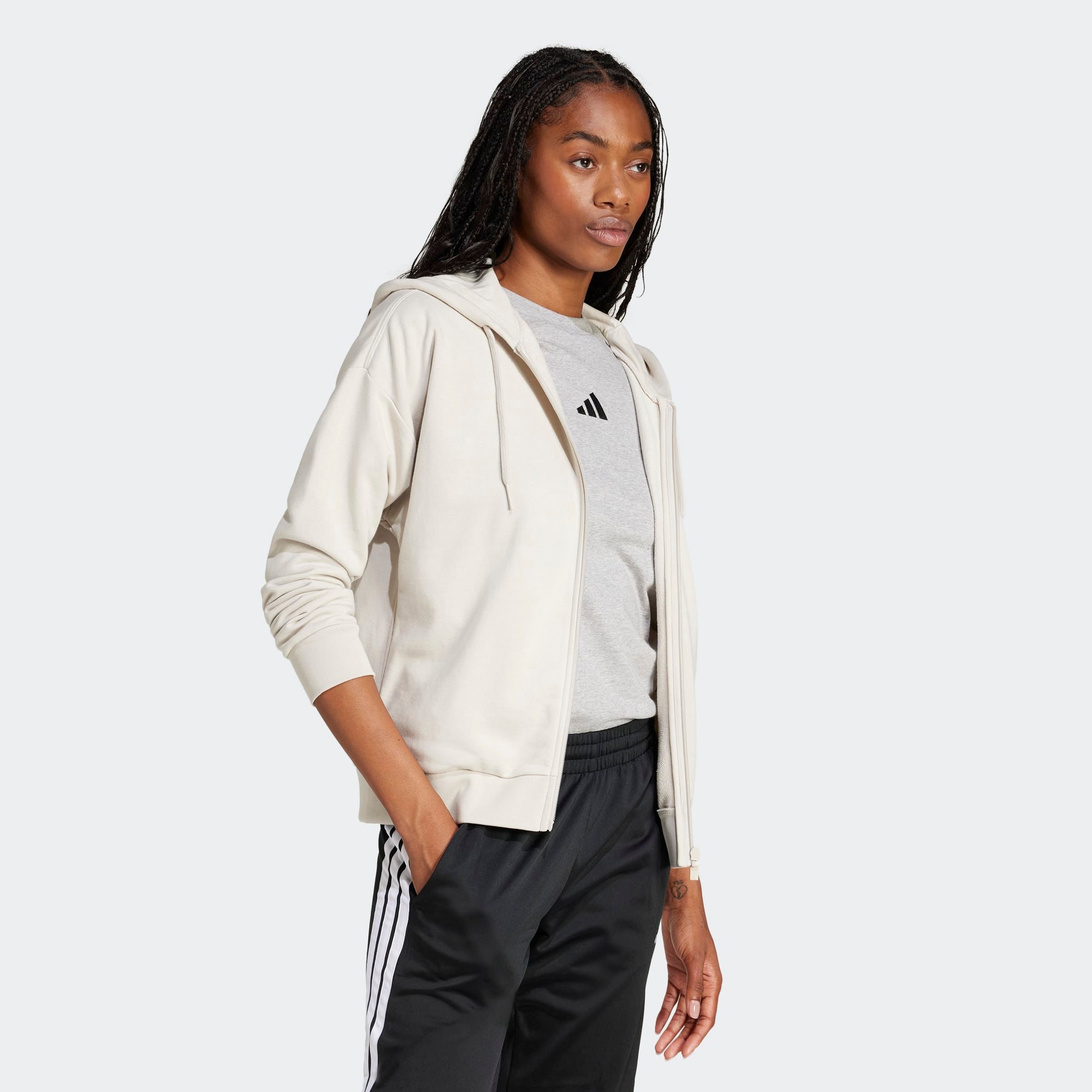 adidas Sportswear Kapuzensweatshirt »W LIN FT FZ HD«
