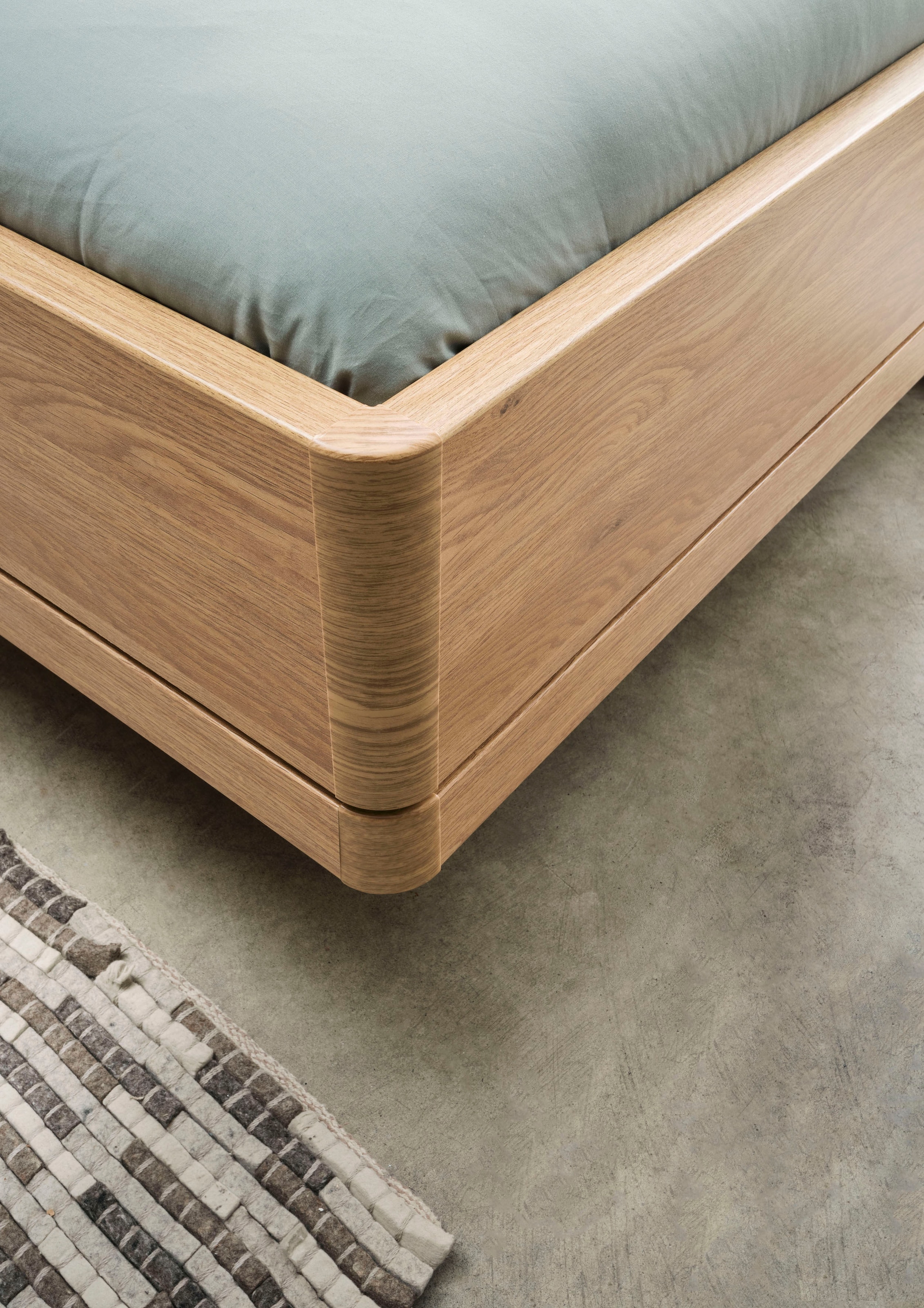 WIEMANN Bett »Kiruna, Bettgestell, Bettrahmen, Eiche Nachbildung, Polsterkopfteil« 4-fache Liegehöhenverstellung, MADE IN GERMANY,  Polsterkopfteil aus Kunstleder, verschiedene Größen, in Komforthöhe