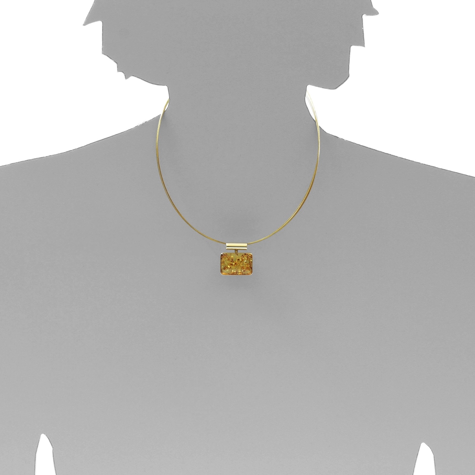 OSTSEE-SCHMUCK Kettenanhänger »- Gleiter-Classic 21x14 mm - Gold 333/000 - Bernstein«