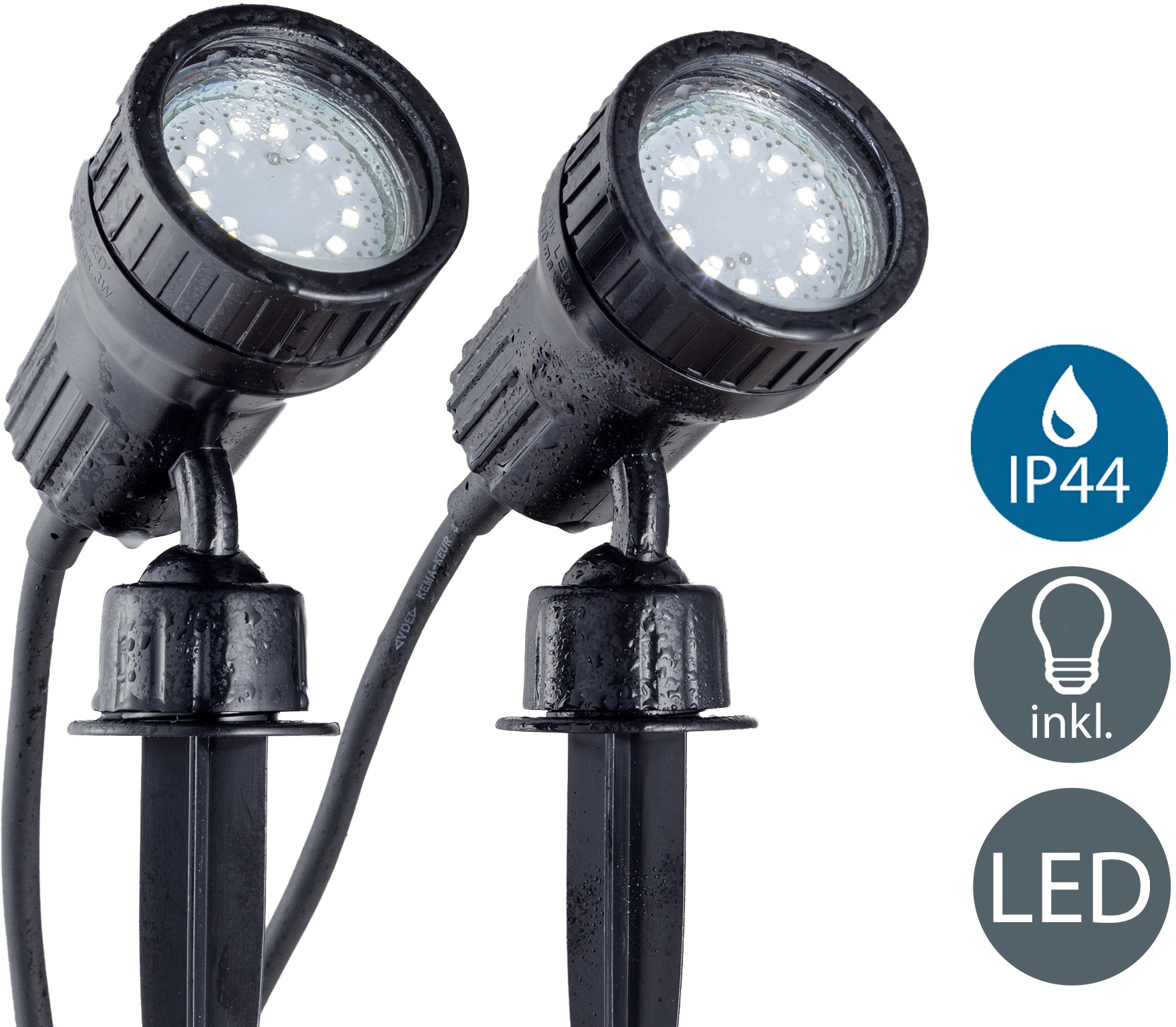 LED Gartenleuchte »Nima«, 2 flammig, Leuchtmittel GU10 | Leuchtmittel wechselbar, LED...