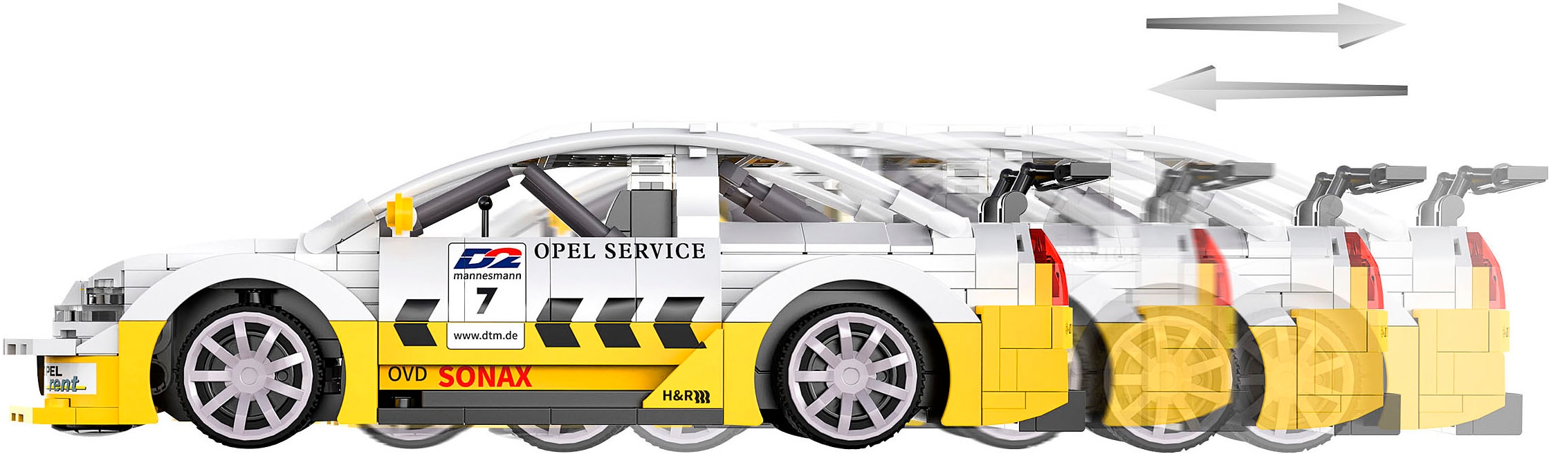 Jamara RC-Auto »CaDA, Opel Astra V8 Coupe 1:20 weiß 2,4GHz Bricks«