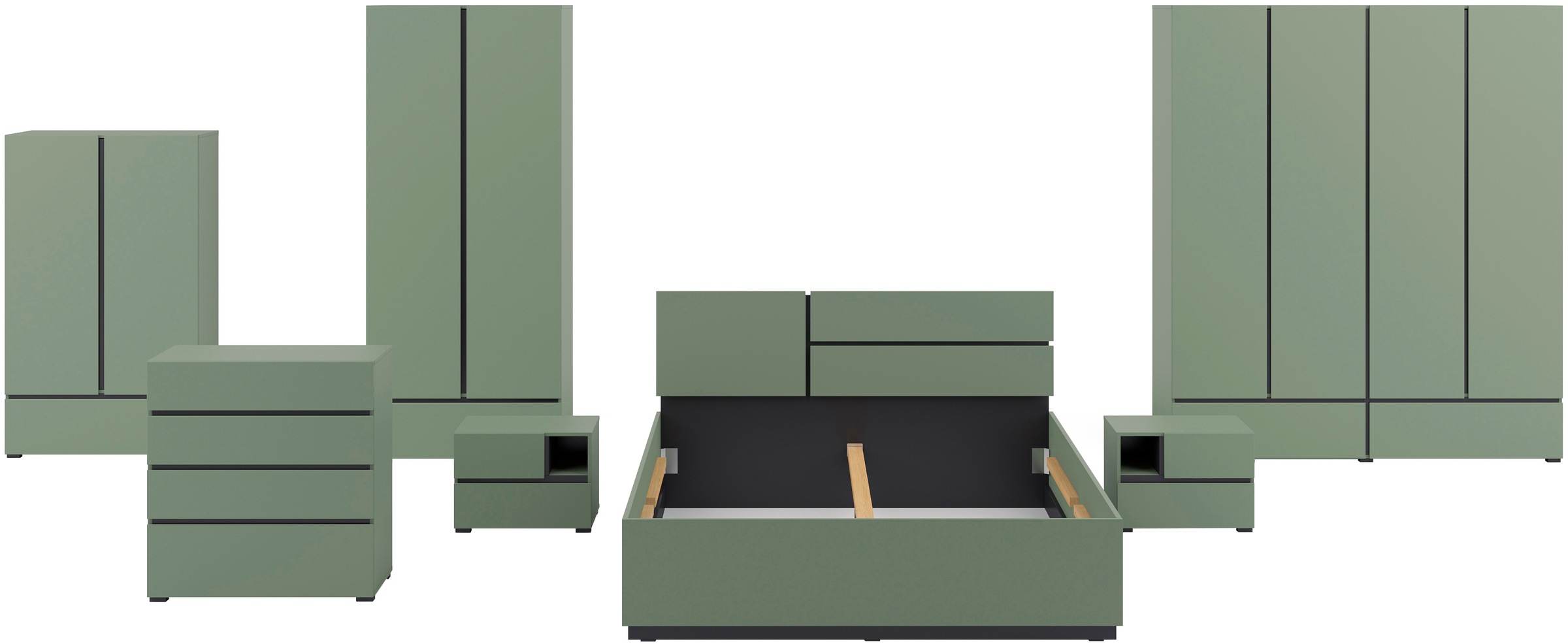 Home affaire Schubkastenkommode »Cross, moderne grifflose Kommode, 80x40x85cm (BxTxH)«, Schubladenschrank, Sideboard mit 4 Schubkasten