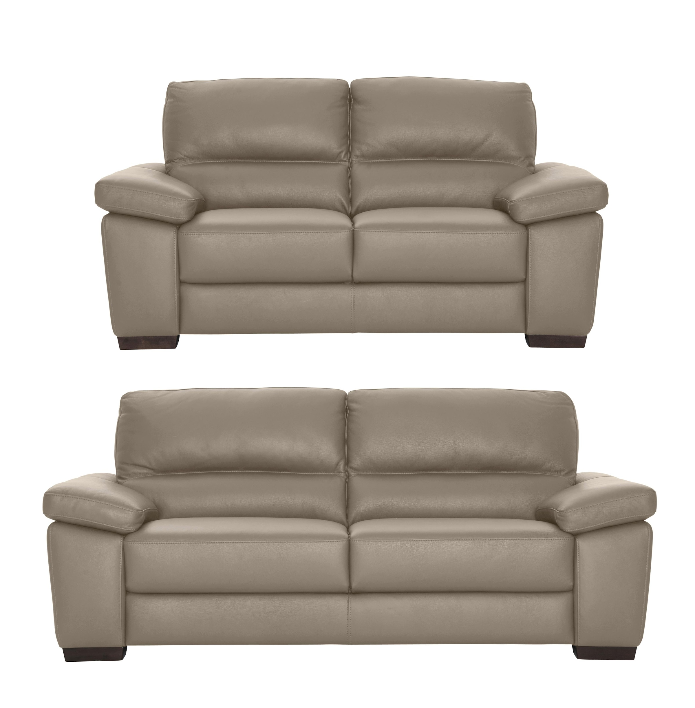 CALIA ITALIA Polstergarnitur »Gaia, hochwertige Garnitur aus 2-Sitzer und 3-Sitzer, edles Design« Set, 2 Stk. tlg. Ledergarnitur, in zwei hochwertigen