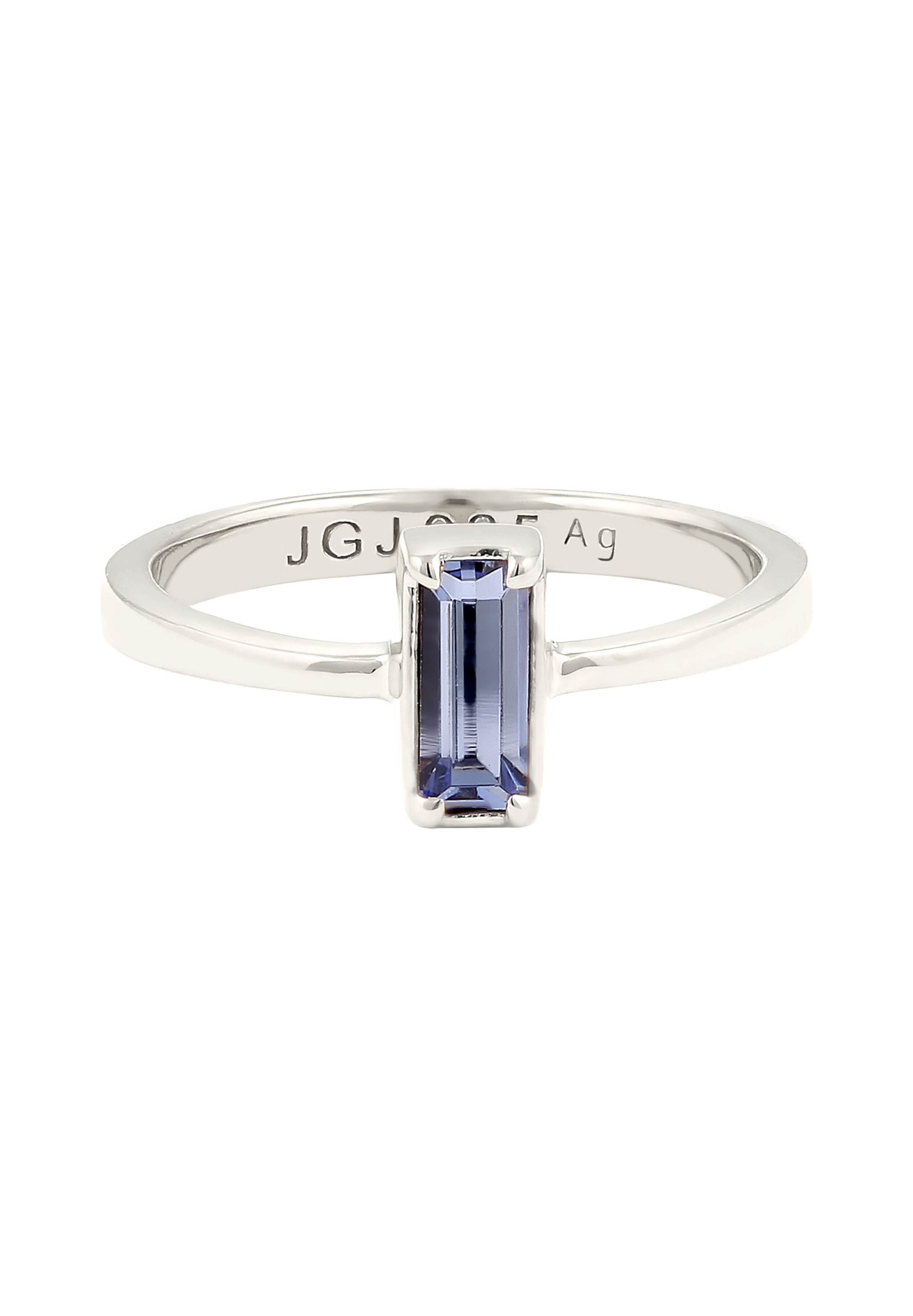 Elli Silberring »Ring Blau Baguette 925 Sterling Silber, mit Kristallen von Swarovski®«