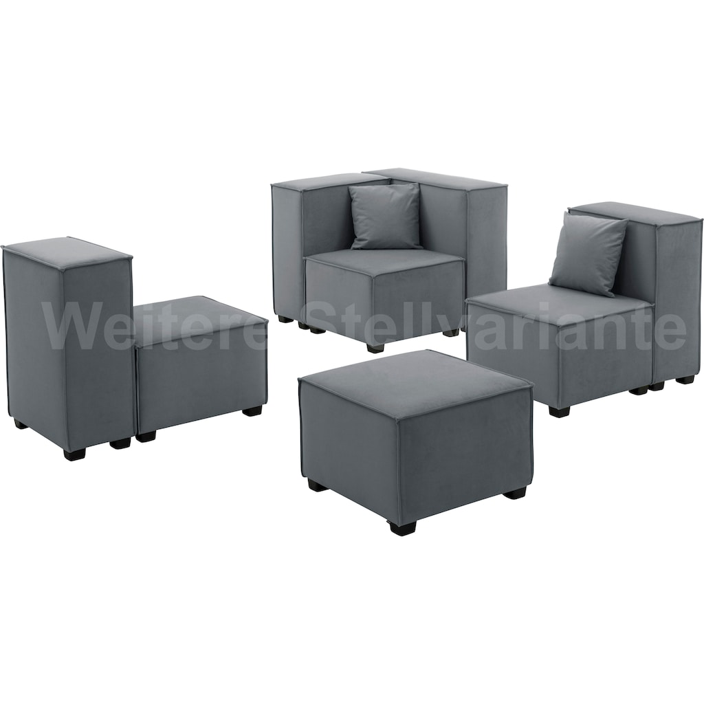 Max Winzer® Wohnlandschaft »MOVE«, (Set), Sofa-Set 05 aus 8 Sitz-Elementen, inklusive 2 Zierkissen, kombinierbar