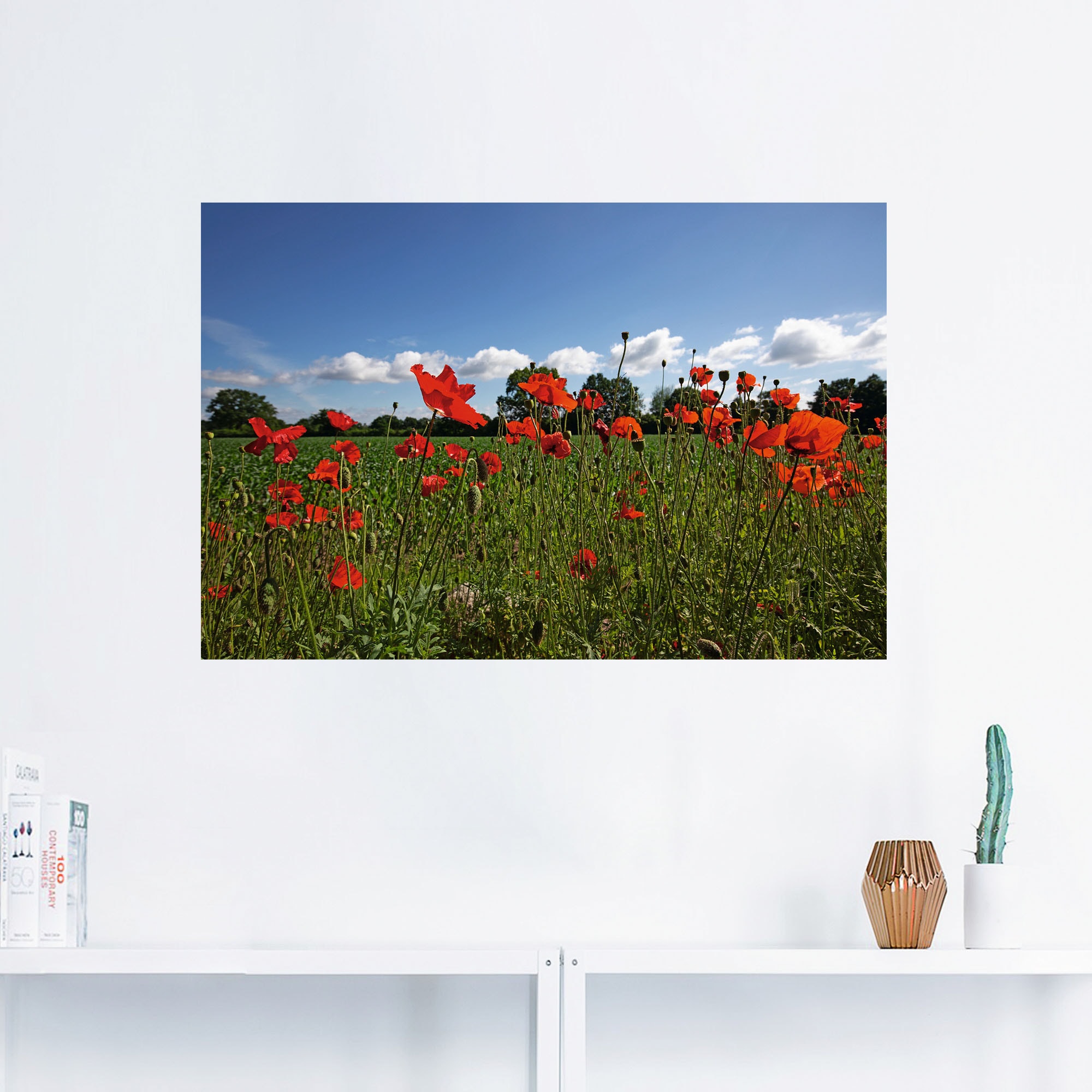 Artland Wandbild »Mohnblumen«, Blumenwiese, (1 St.), als Alubild, Leinwandbild, Wandaufkleber oder Poster in versch. Größen