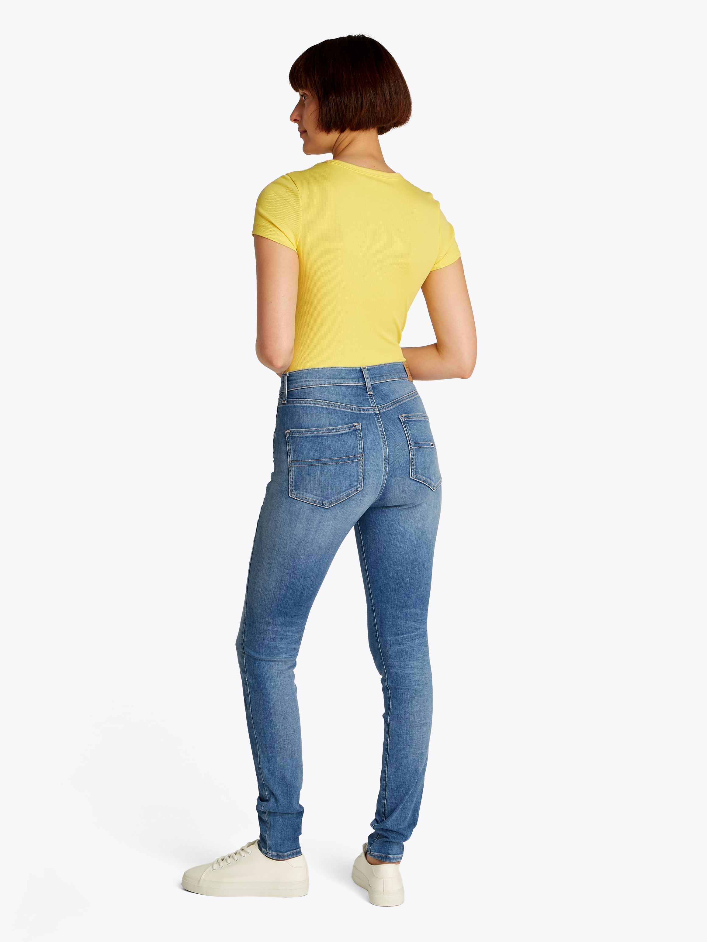 Tommy Jeans Skinny-fit-Jeans »Sylvia High Rise Skinny«, in Knöchellänge, in blauer Waschung
