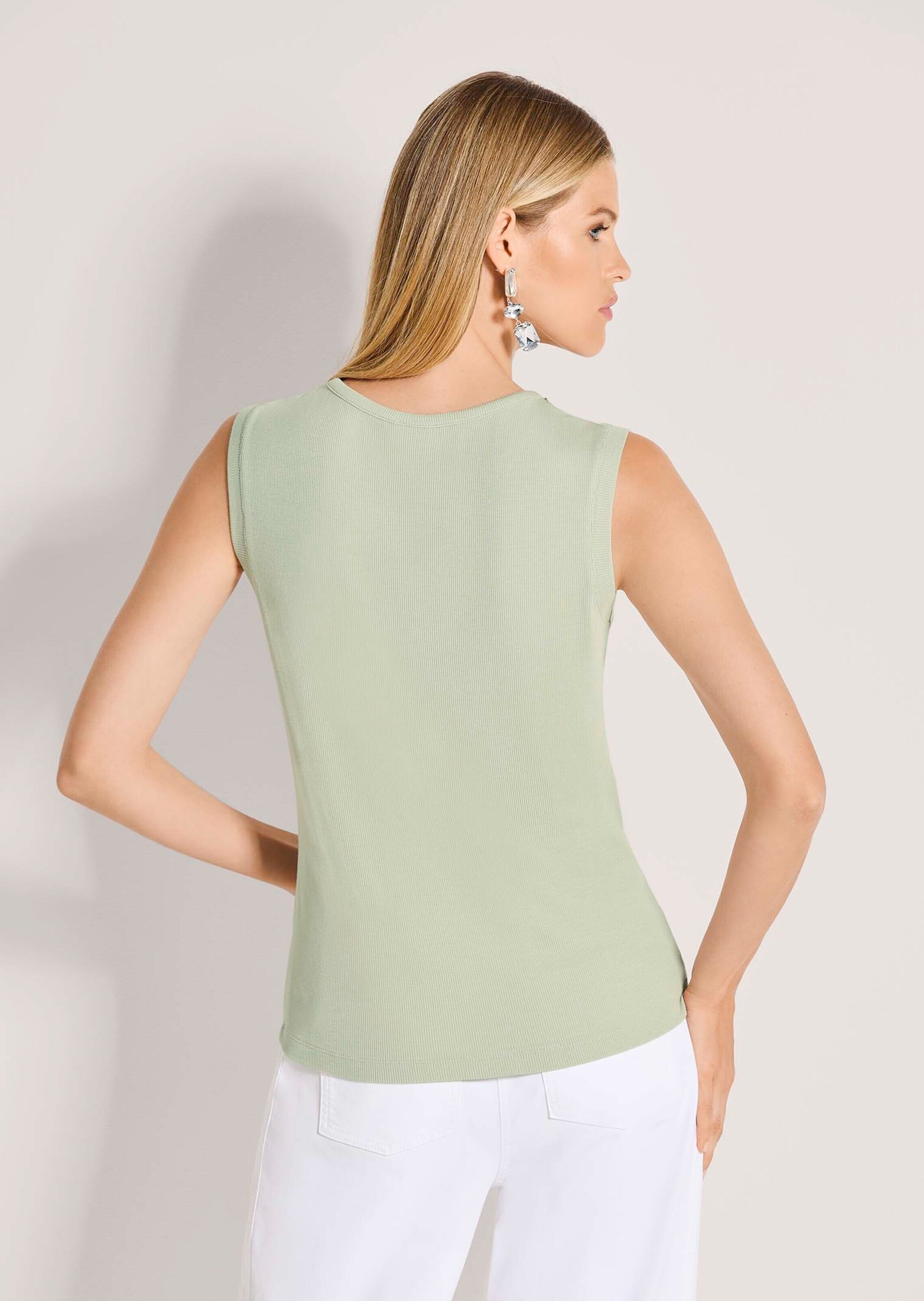 MADELEINE Kurzarmshirt »Top Elegantes Kurzarm Sommeroberteil mit Strass« Strassband