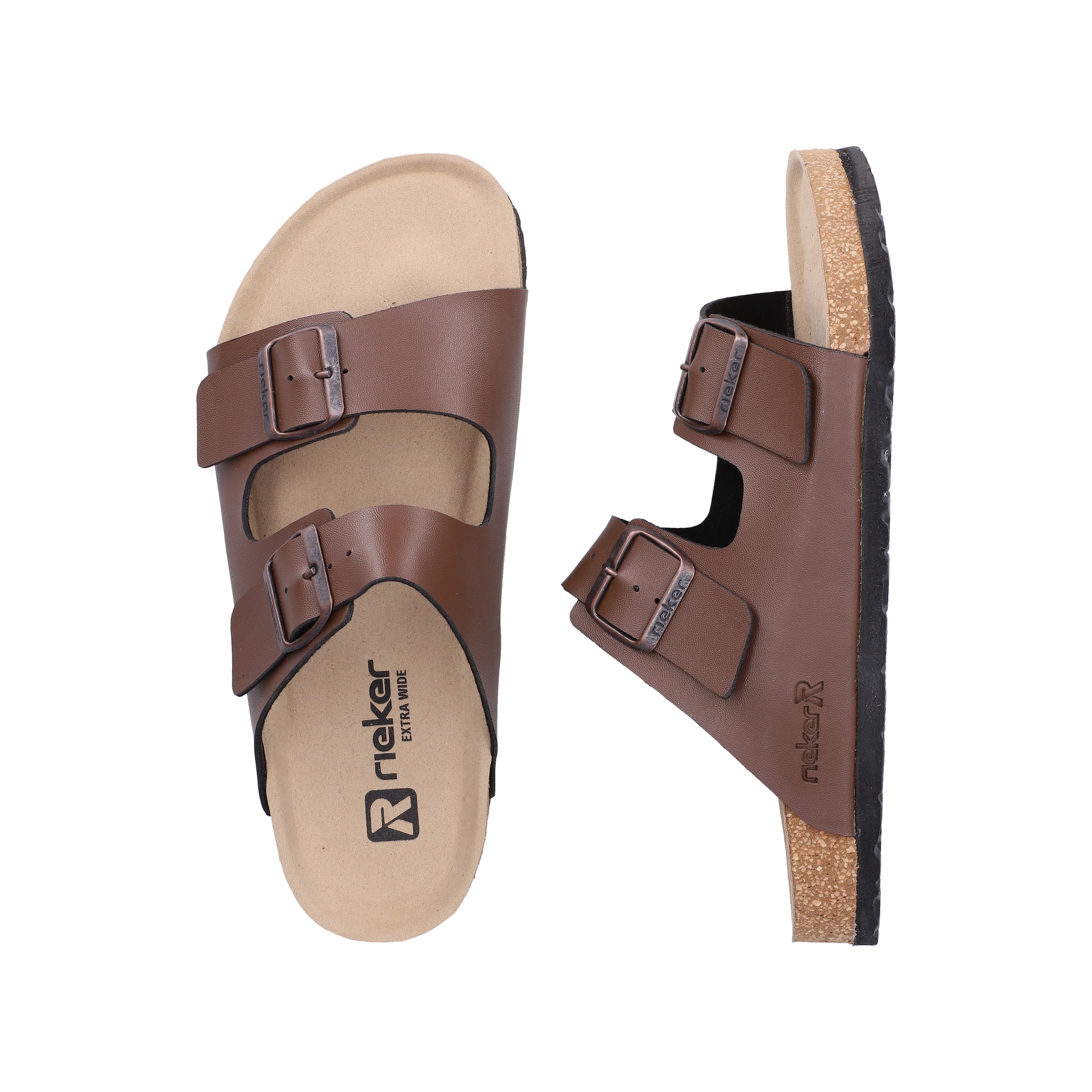 Rieker  Sommerschuh, Schlappen, Hausschuh, mit zwei Schnallenverschlüsse