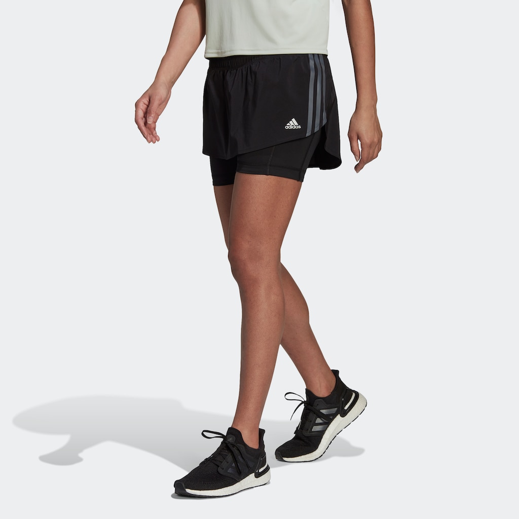 adidas Performance Laufshorts »RUN ICONS 3STREIFEN RUNNING SKORT«, (1 tlg.)