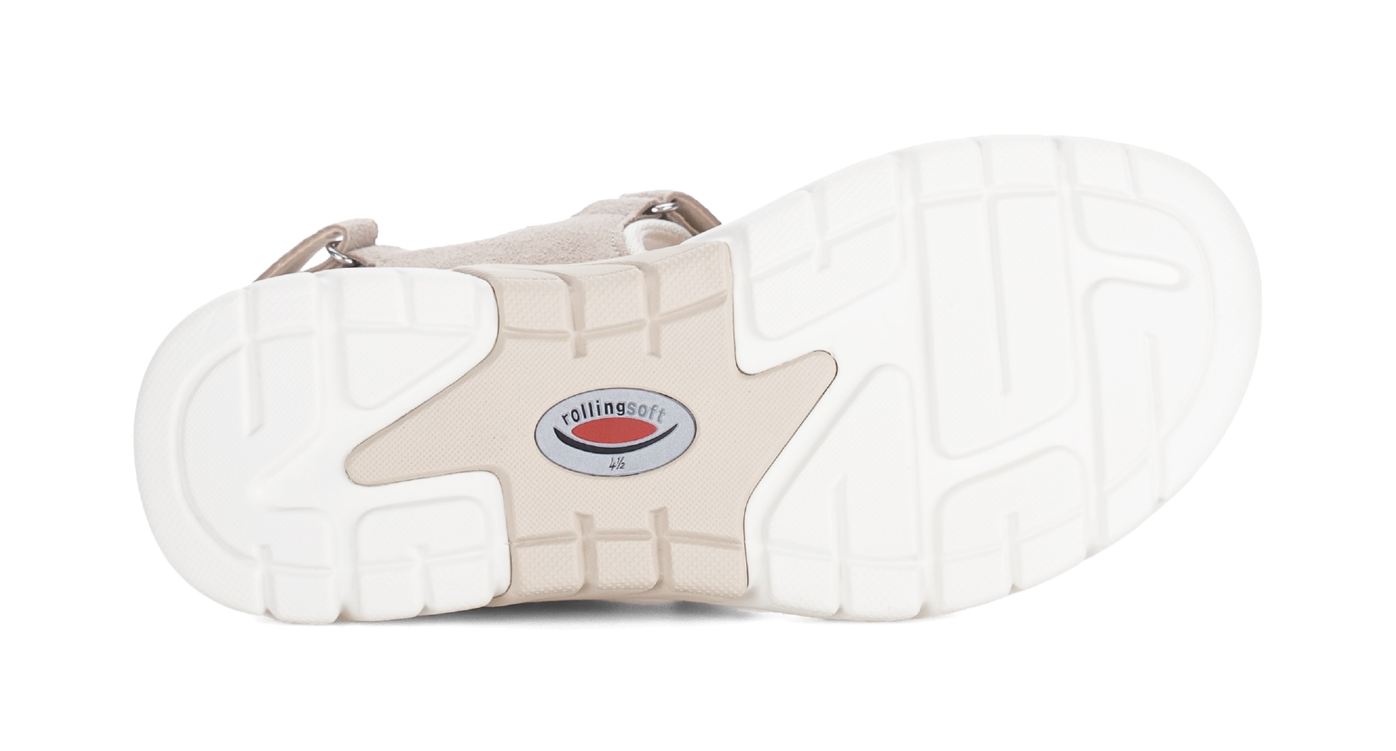 rollingsoft Sandalette  Keilabsatz, Riemchensandale mit Lochmuster und Ziernähten, G-Weite